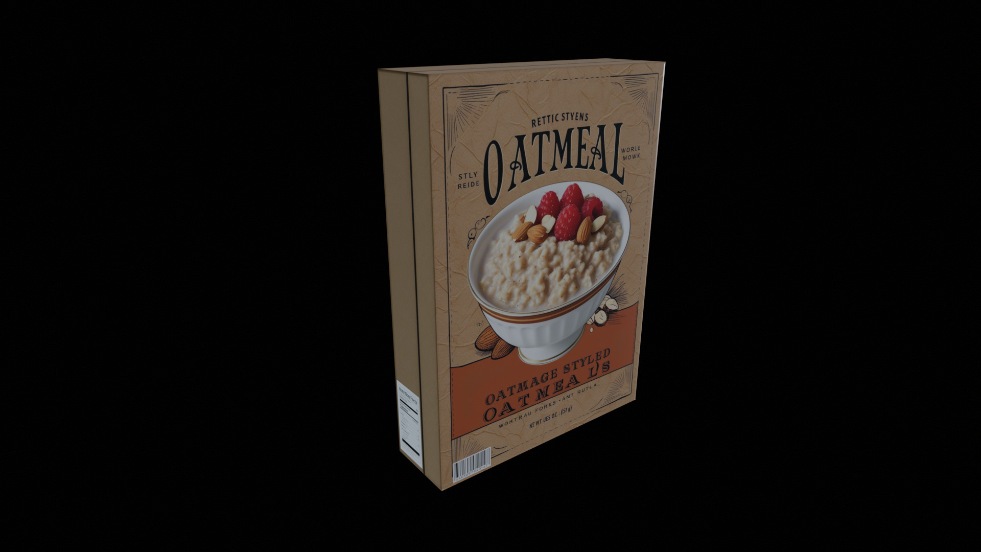 Dry breakfast and cereal-Instant Oatmeal-GAME READY PBR Low-poly 3D model_2