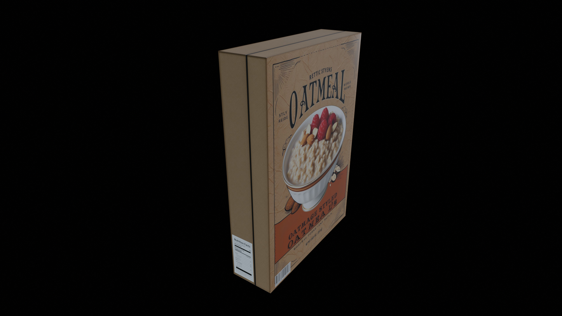 Dry breakfast and cereal-Instant Oatmeal-GAME READY PBR Low-poly 3D model_12