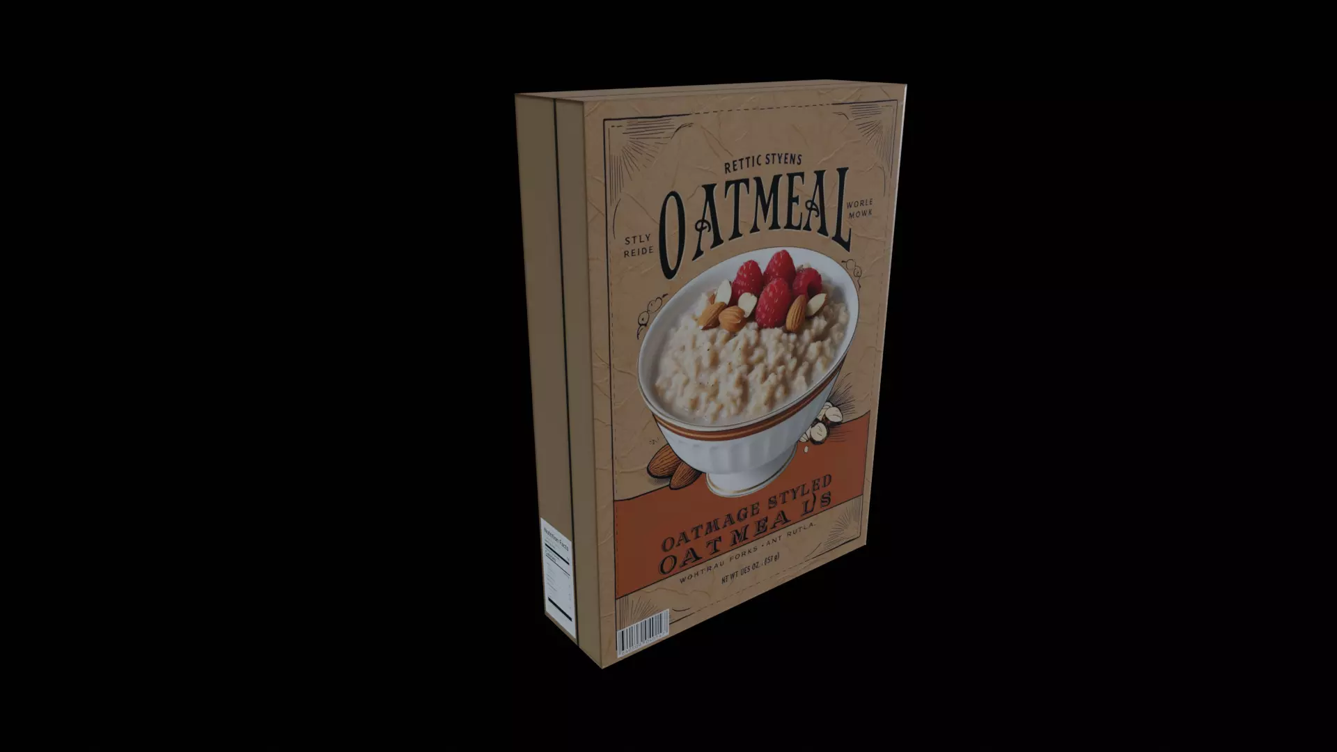 Dry breakfast and cereal-Instant Oatmeal-GAME READY PBR Low-poly 3D model_0