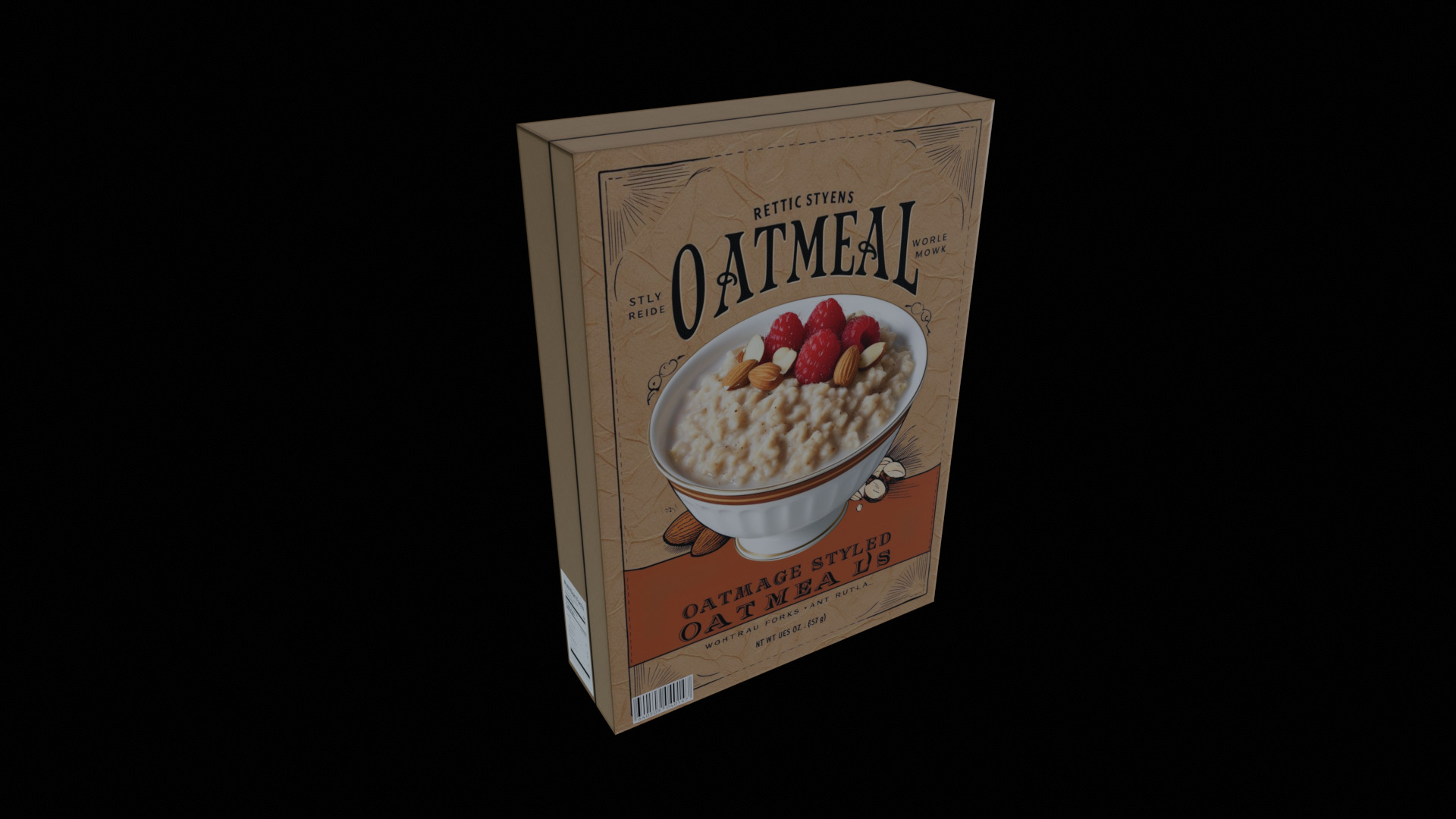 Dry breakfast and cereal-Instant Oatmeal-GAME READY PBR Low-poly 3D model_9