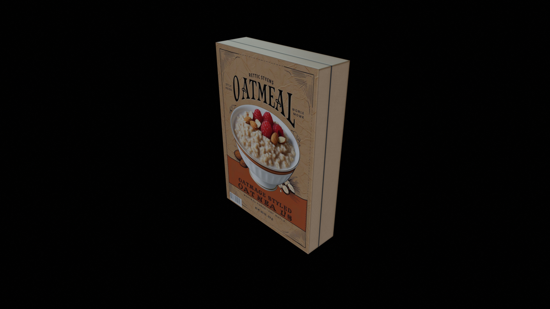 Dry breakfast and cereal-Instant Oatmeal-GAME READY PBR Low-poly 3D model_7