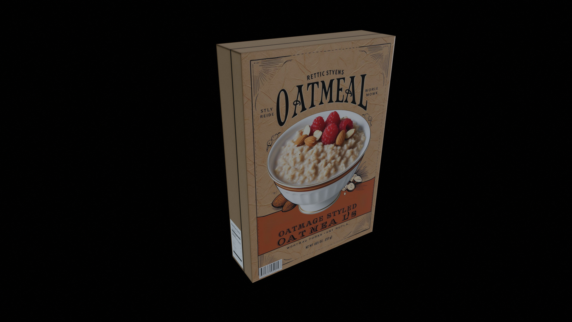 Dry breakfast and cereal-Instant Oatmeal-GAME READY PBR Low-poly 3D model_4
