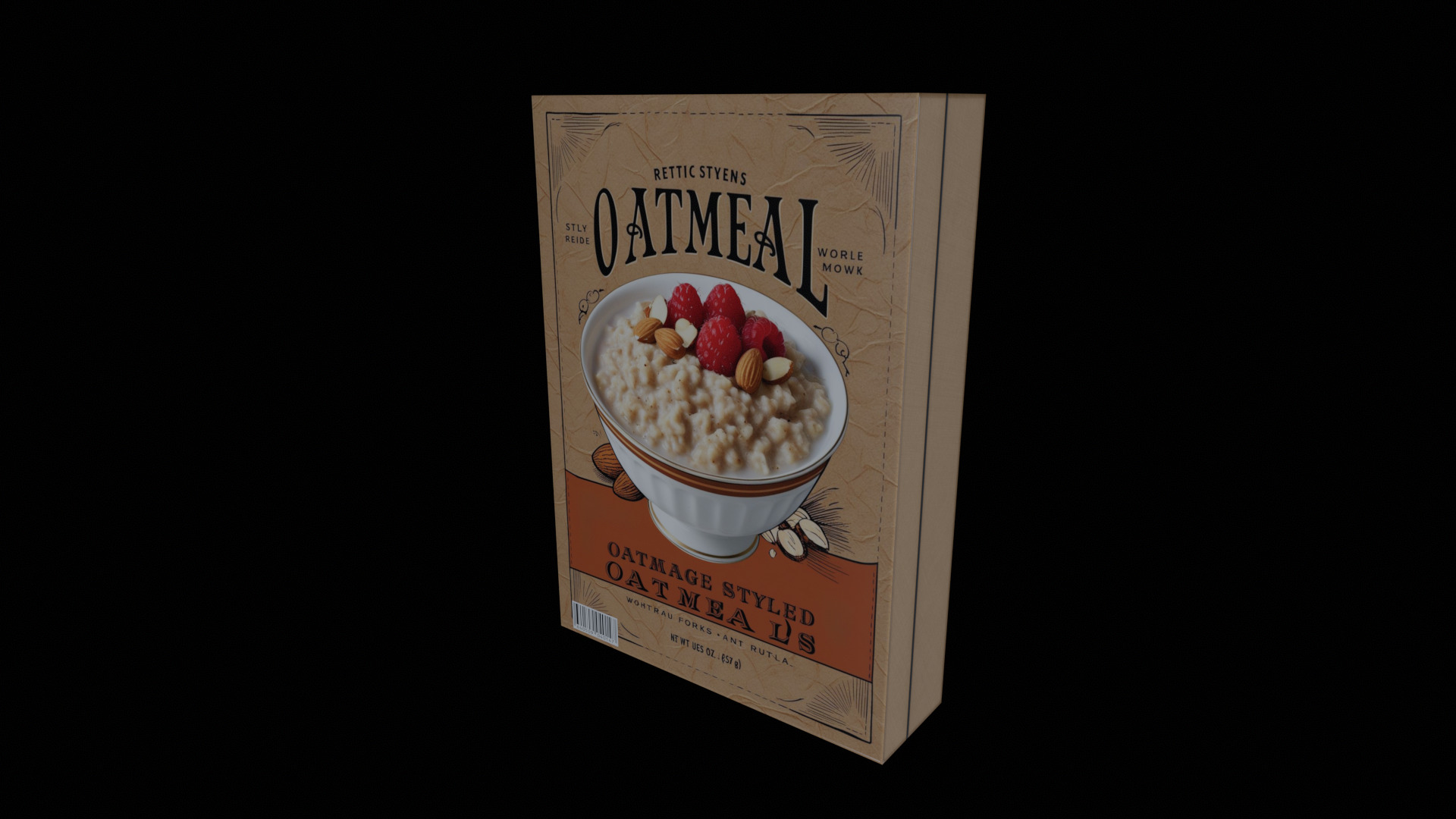 Dry breakfast and cereal-Instant Oatmeal-GAME READY PBR Low-poly 3D model_6