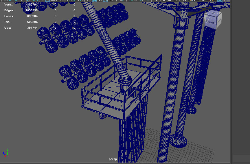 Stadium Light Tower  3D model_17