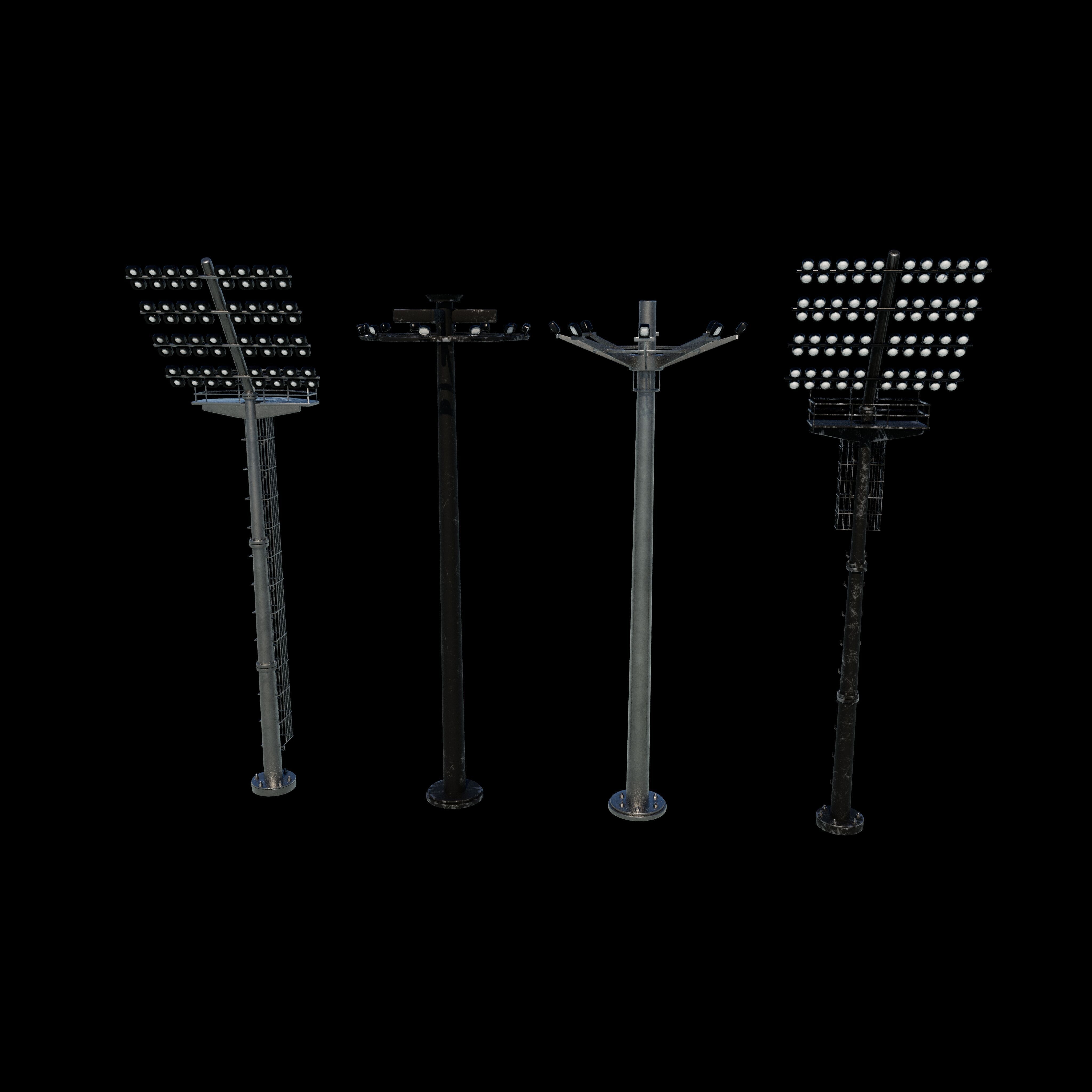 Stadium Light Tower  3D model_22