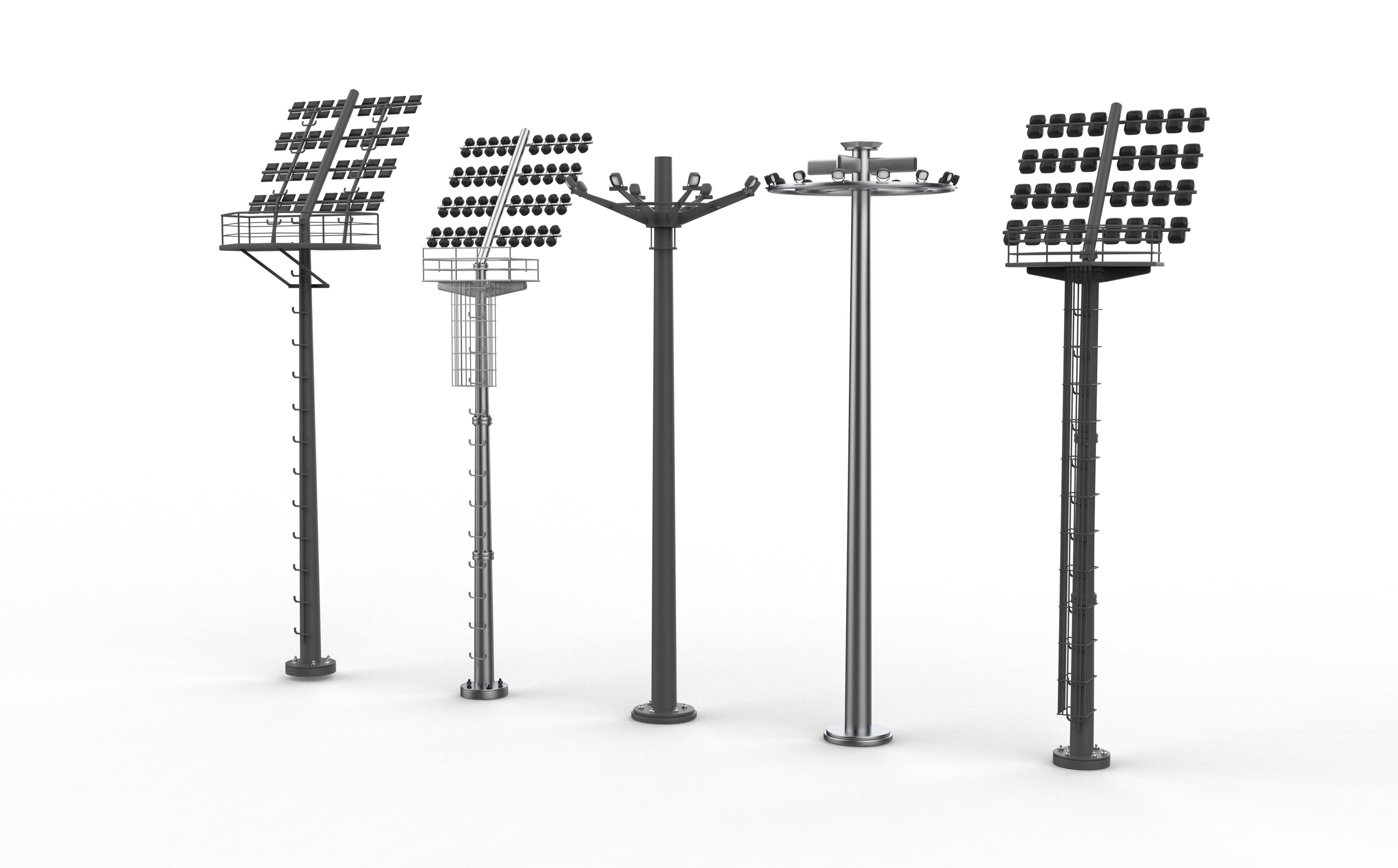 Stadium Light Tower  3D model_14