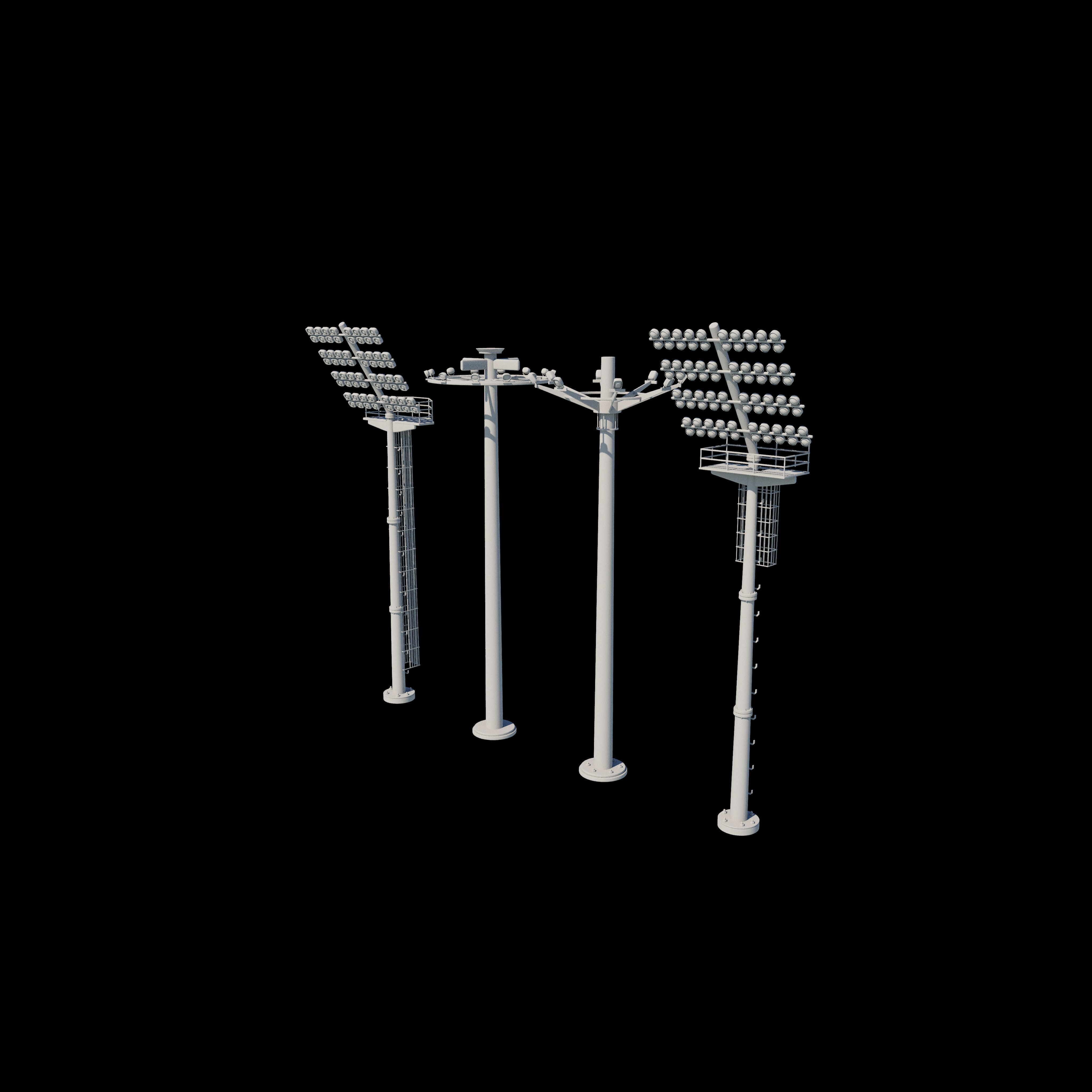 Stadium Light Tower  3D model_24