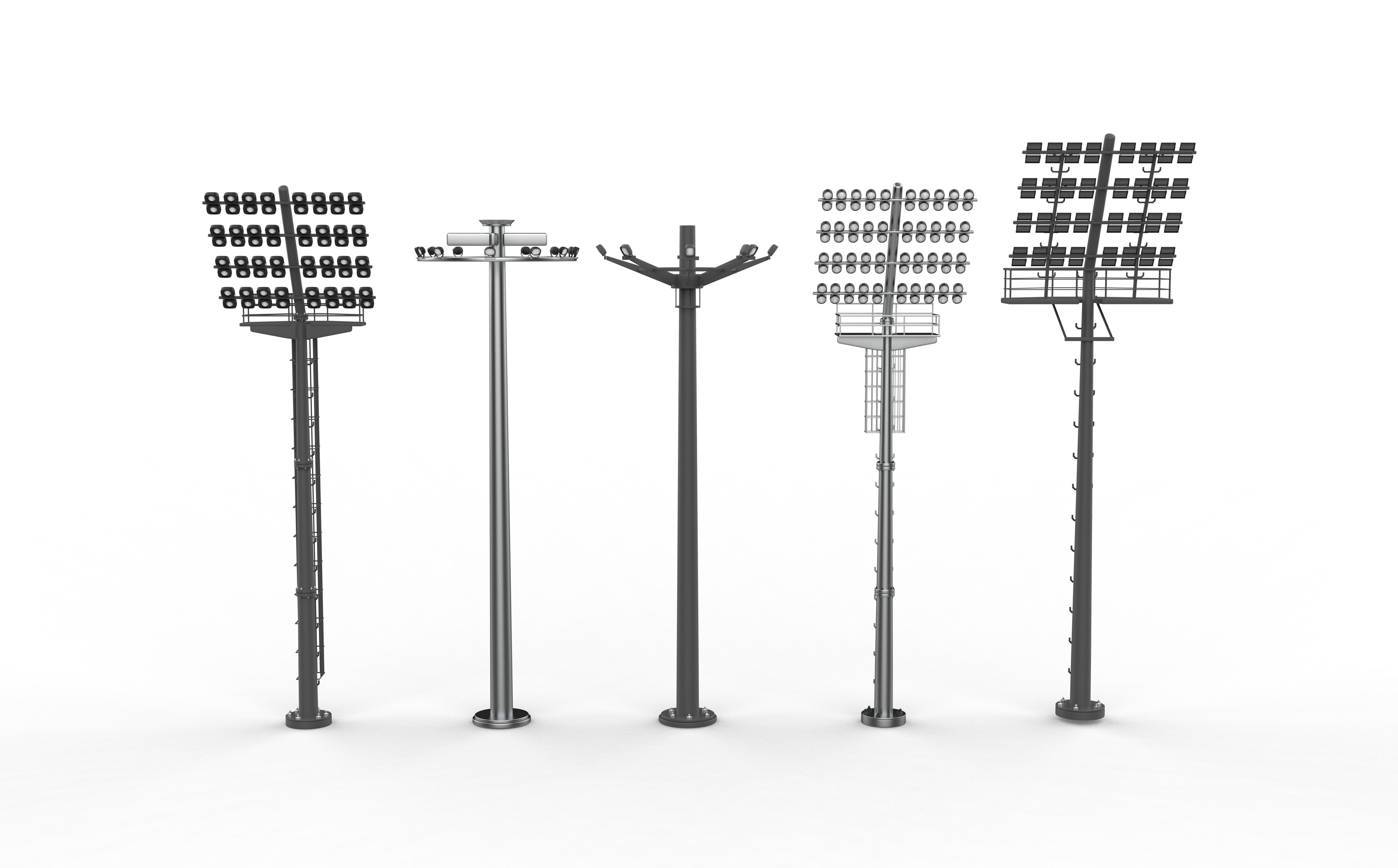 Stadium Light Tower  3D model_13