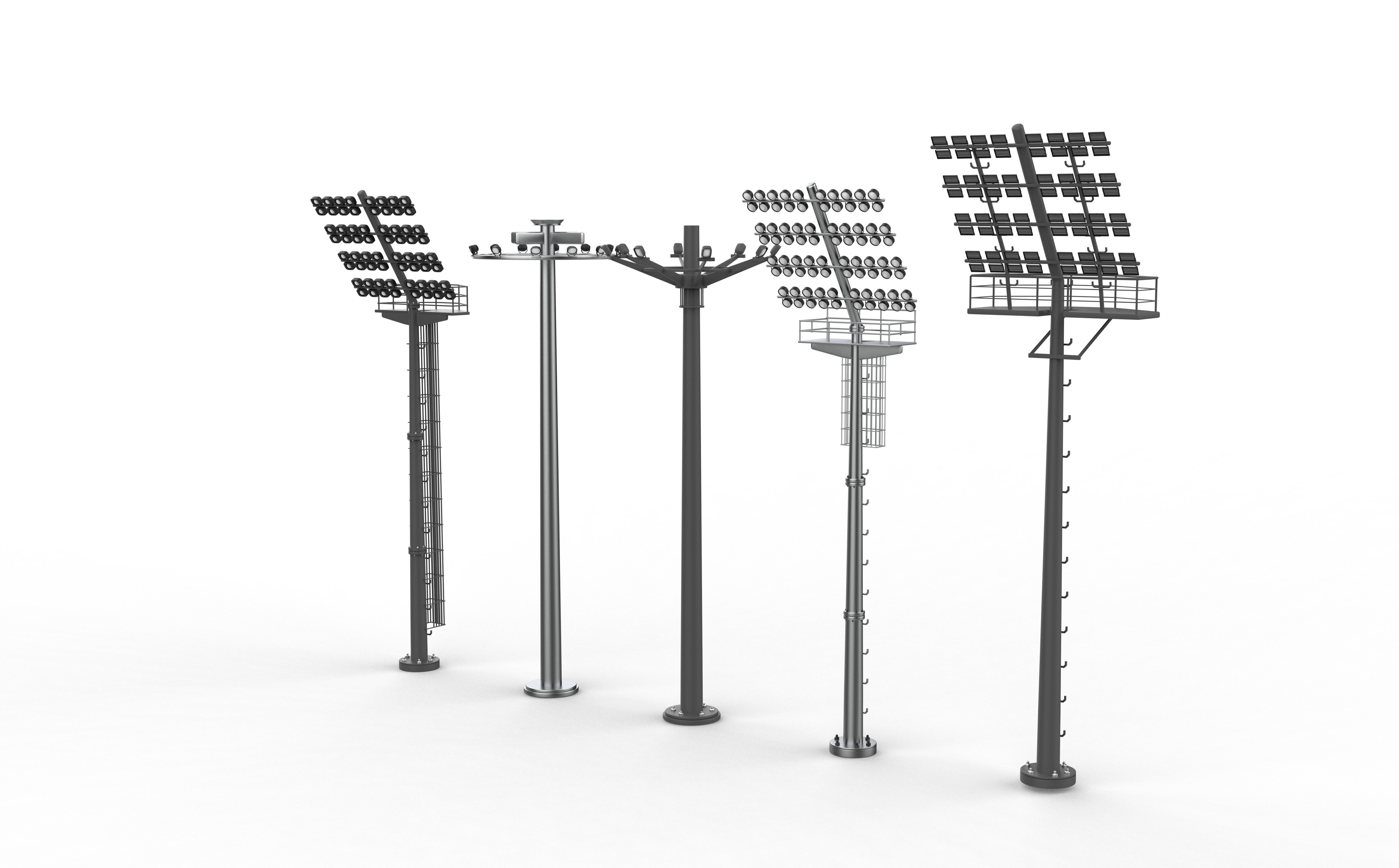 Stadium Light Tower  3D model_12