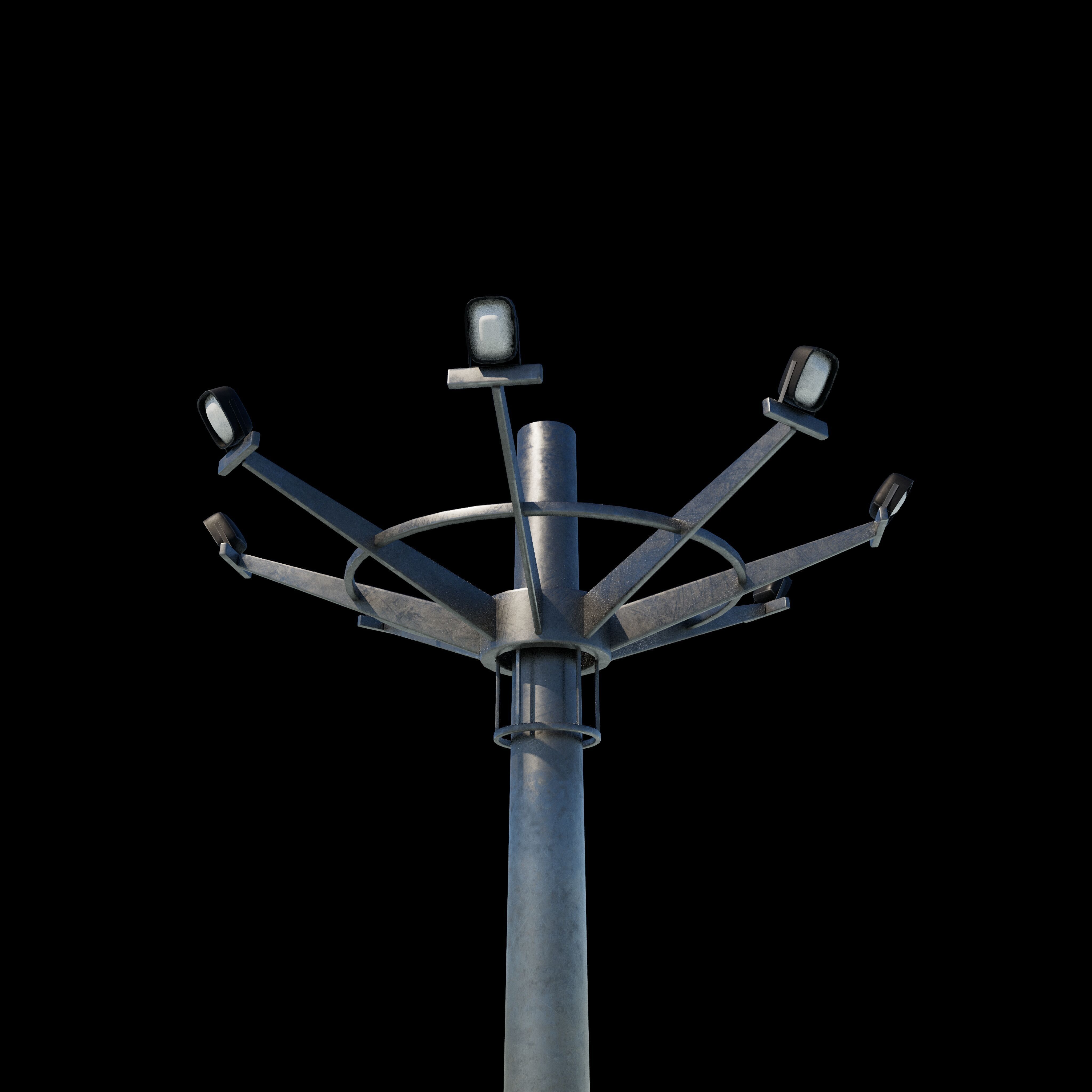 Stadium Light Tower  3D model_4