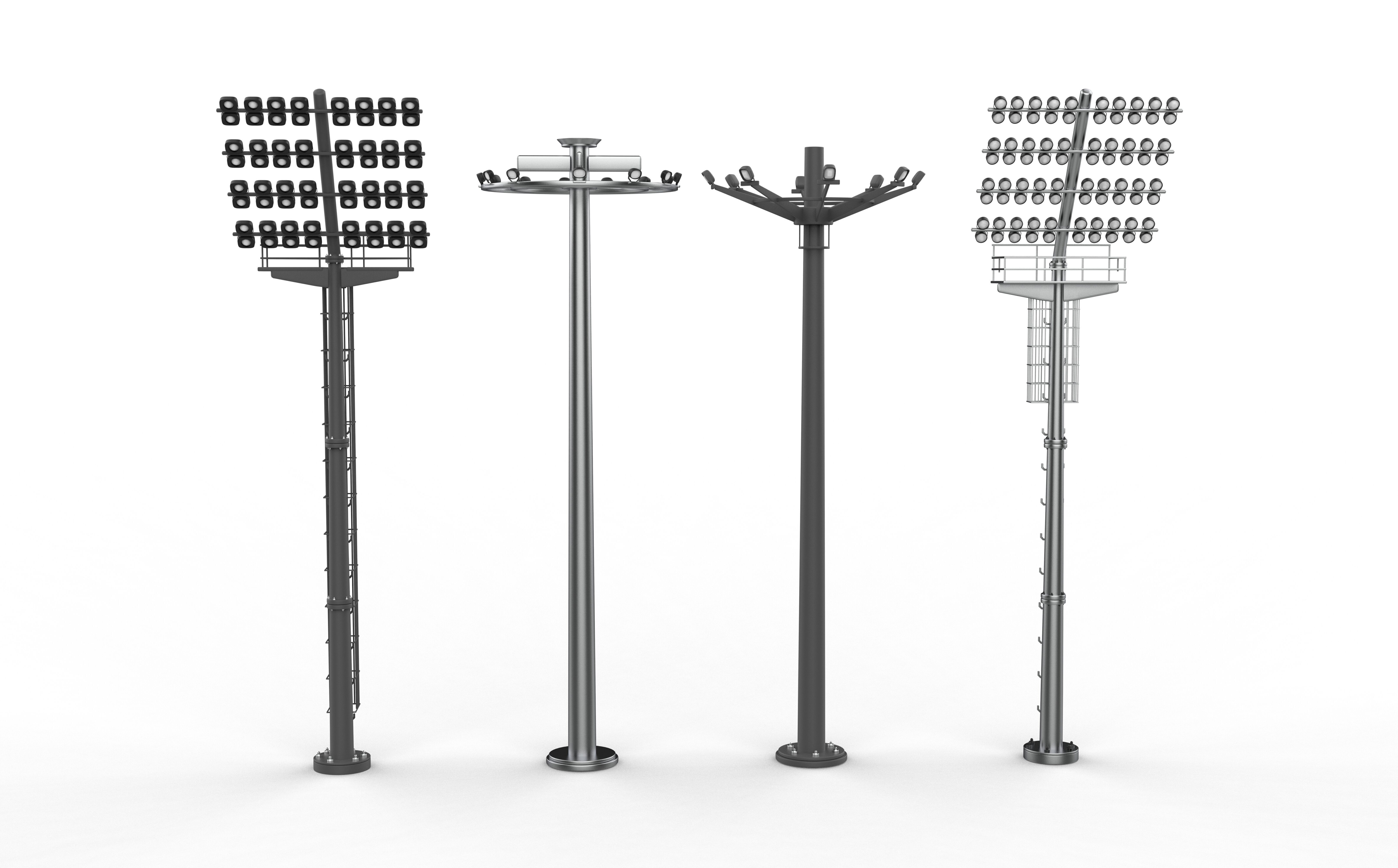 Stadium Light Tower  3D model_9