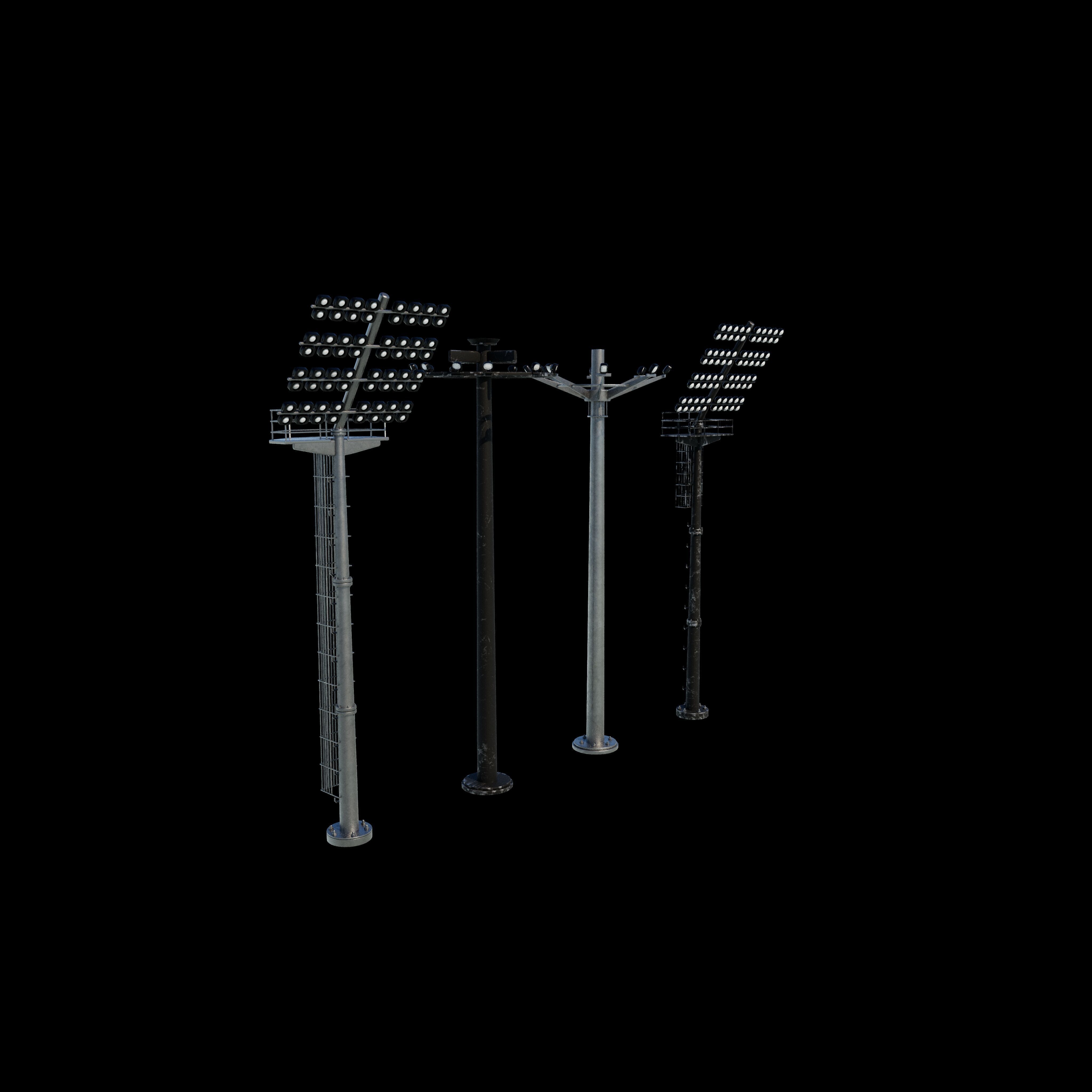 Stadium Light Tower  3D model_20