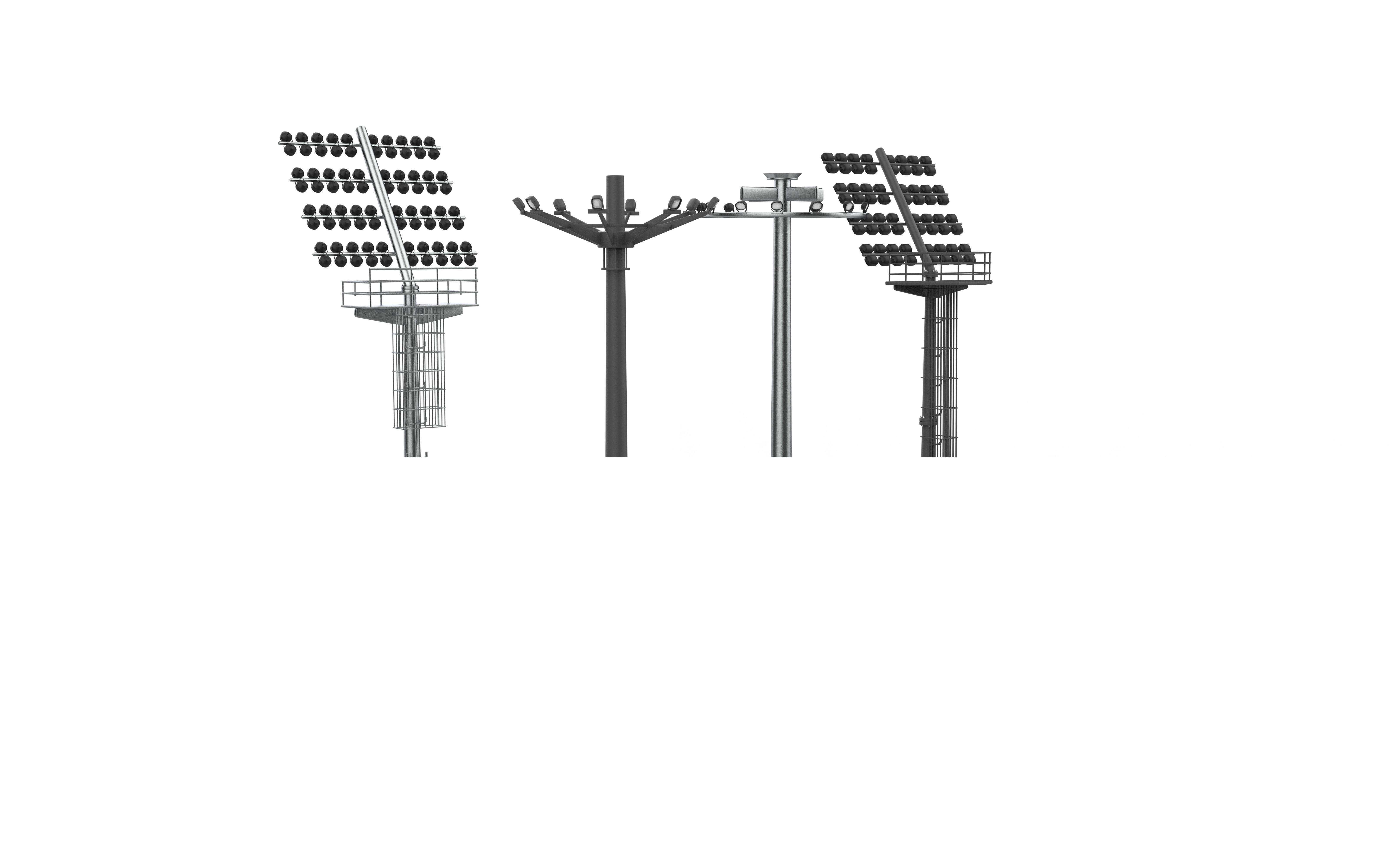 Stadium Light Tower  3D model_15