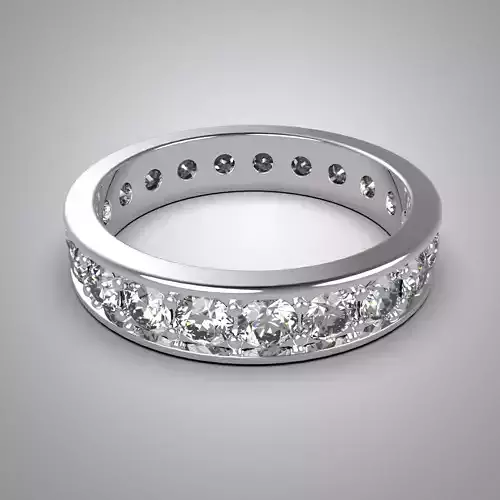 Simple Round Ring with Gems