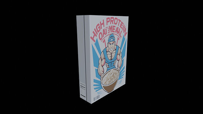 Dry breakfast and cereal-Instant Oatmeal-GAME READY PBR Low-poly 3D model
