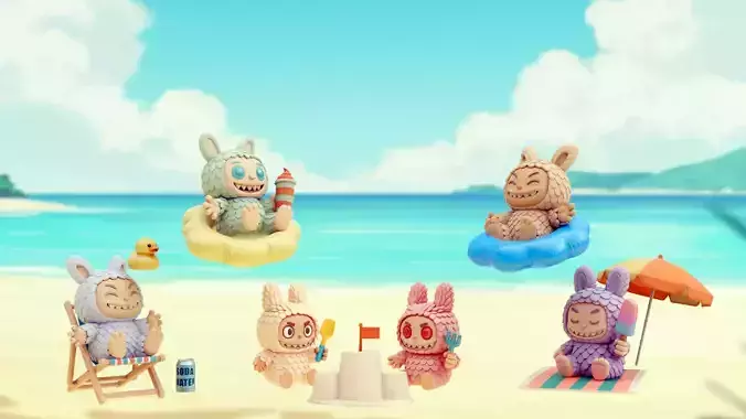 Labubu Have a Seat Series POP MART THE MONSTERS Printable 3D Model Collection
