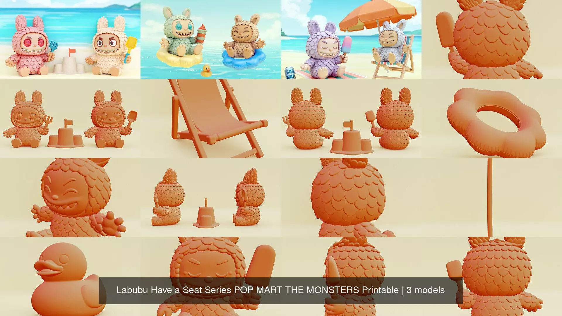 Labubu Have a Seat Series POP MART THE MONSTERS Printable 3D Model Collection_1