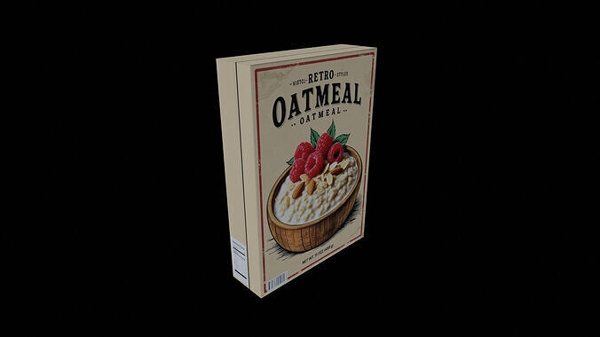 Dry breakfast and cereal-Instant Oatmeal-GAME READY PBR Low-poly 3D model