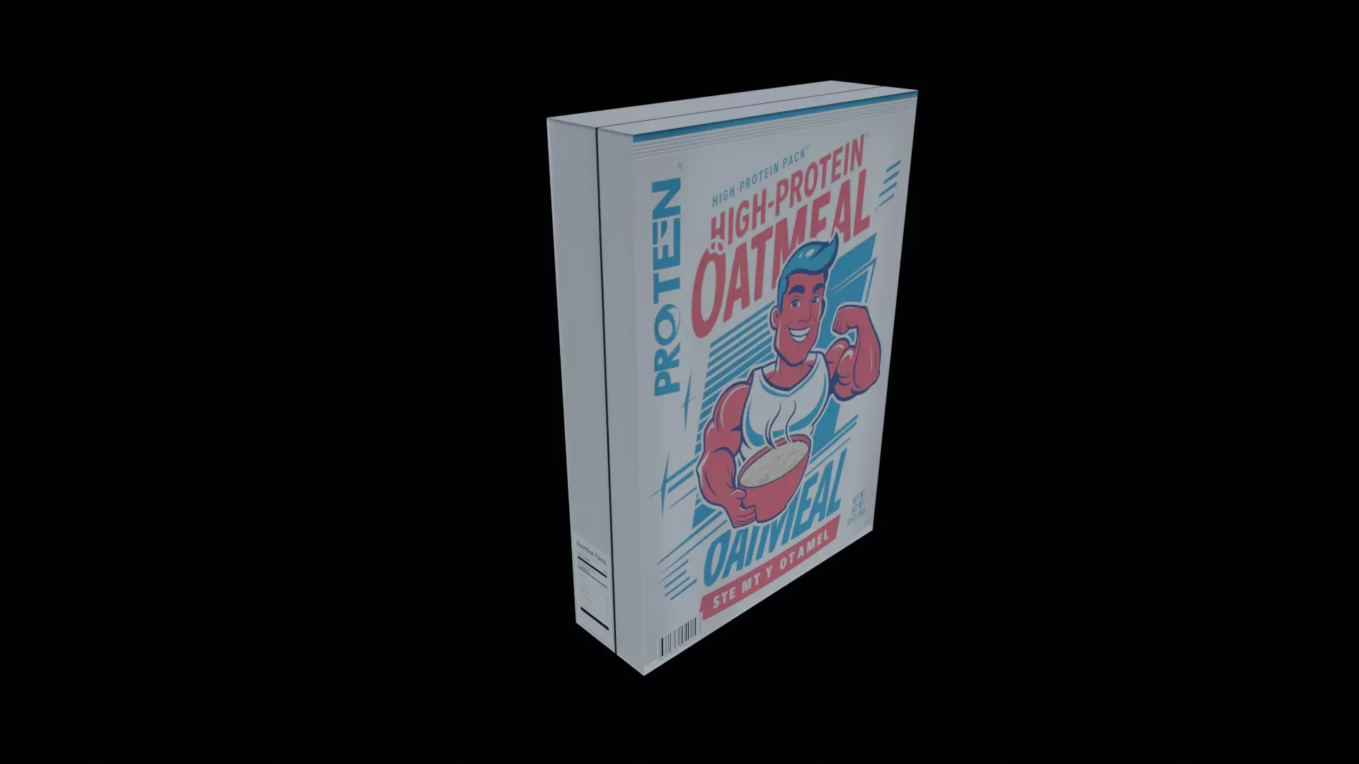 Dry breakfast and cereal-Instant Oatmeal-GAME READY PBR Low-poly 3D model_0