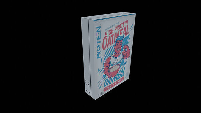 Dry breakfast and cereal-Instant Oatmeal-GAME READY PBR Low-poly 3D model