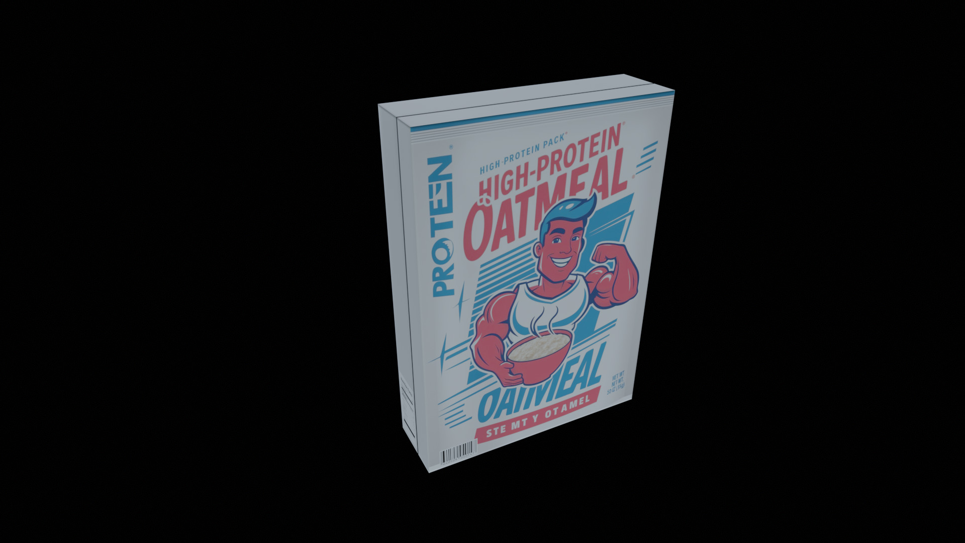 Dry breakfast and cereal-Instant Oatmeal-GAME READY PBR Low-poly 3D model_11