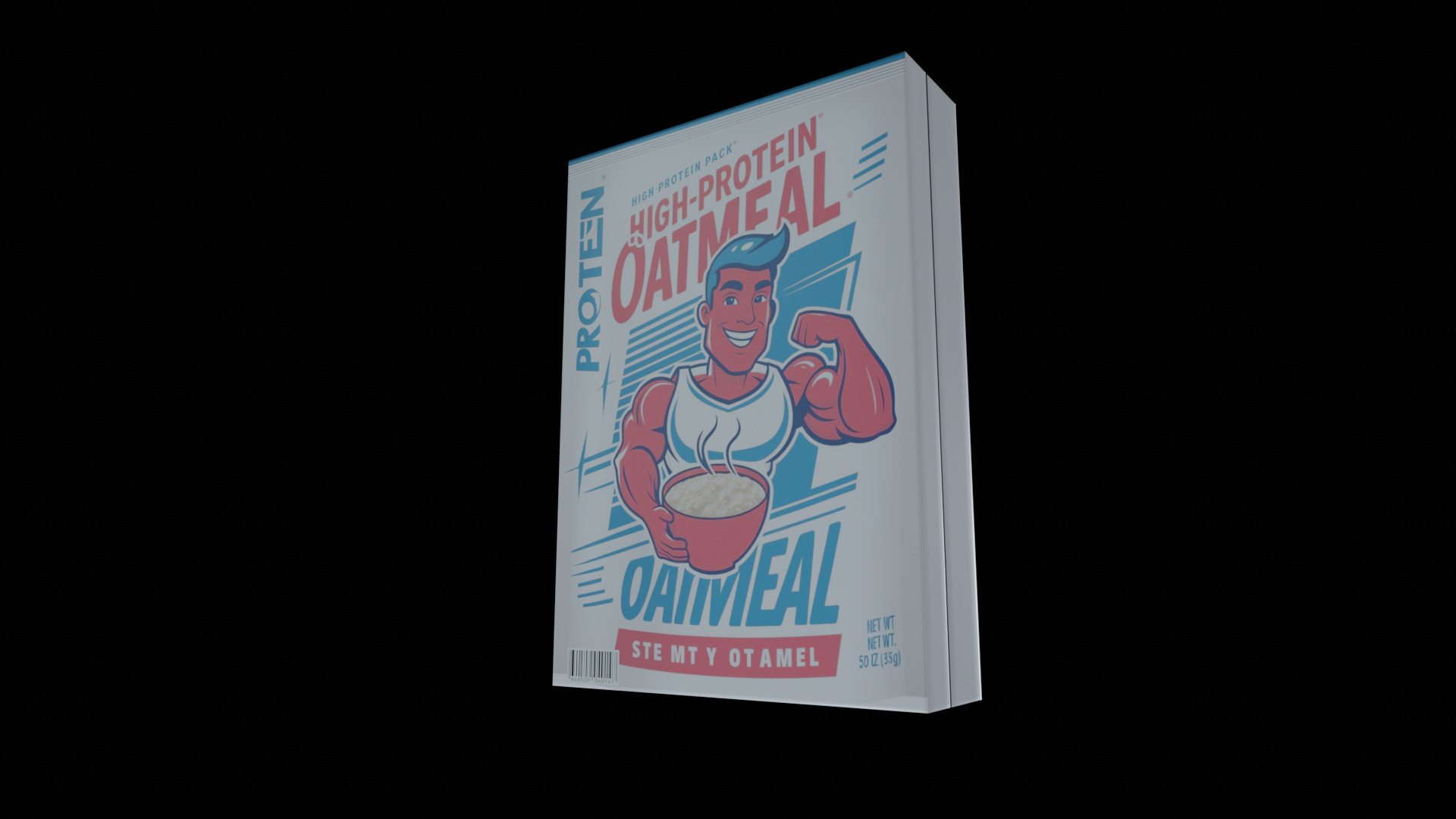 Dry breakfast and cereal-Instant Oatmeal-GAME READY PBR Low-poly 3D model_7