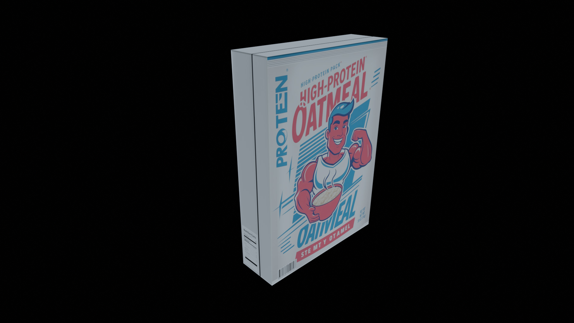 Dry breakfast and cereal-Instant Oatmeal-GAME READY PBR Low-poly 3D model_2