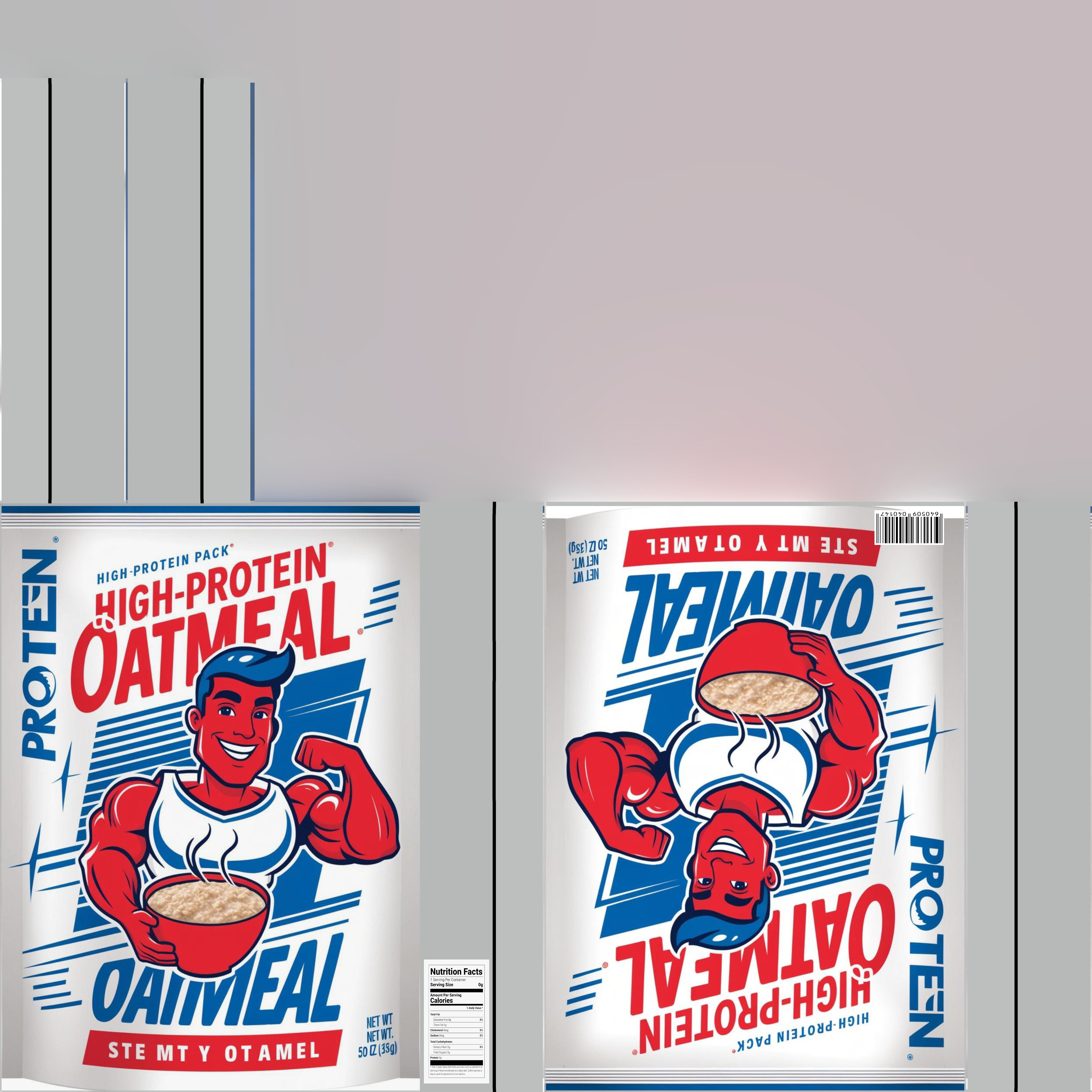 Dry breakfast and cereal-Instant Oatmeal-GAME READY PBR Low-poly 3D model_16