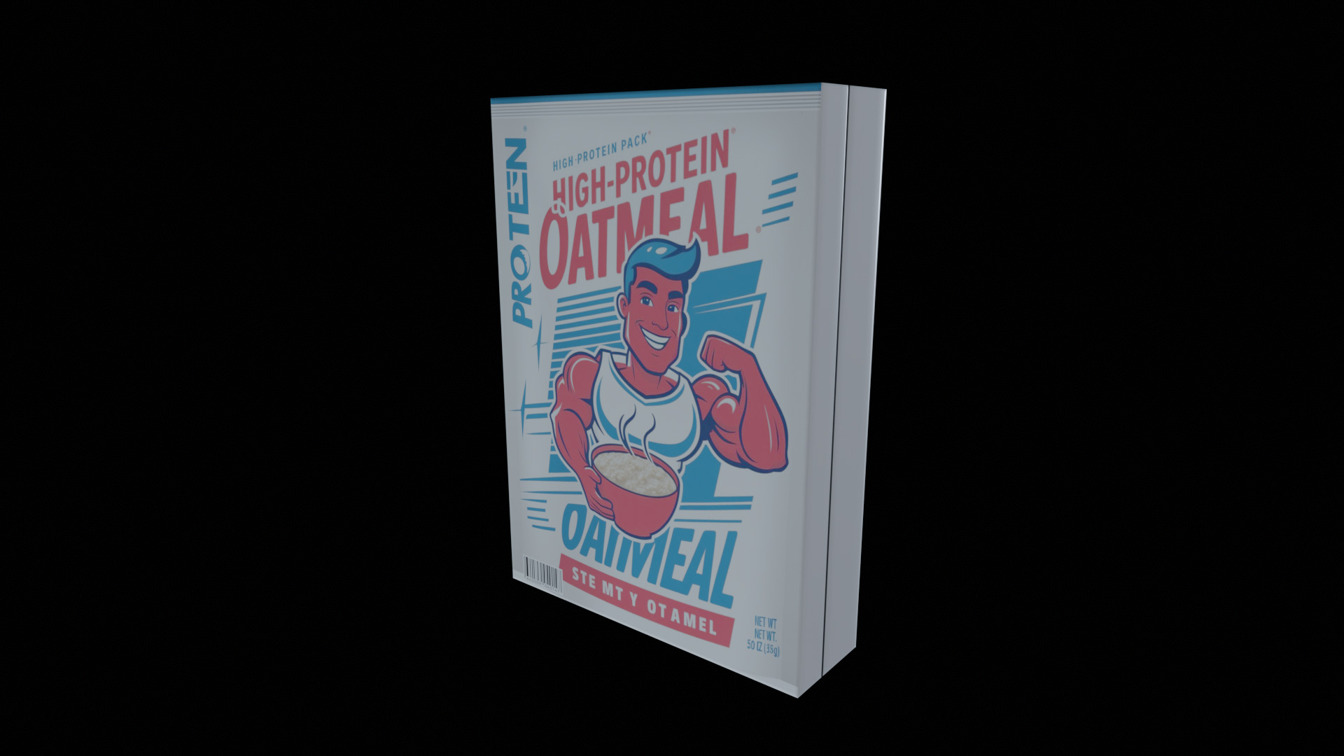 Dry breakfast and cereal-Instant Oatmeal-GAME READY PBR Low-poly 3D model_6