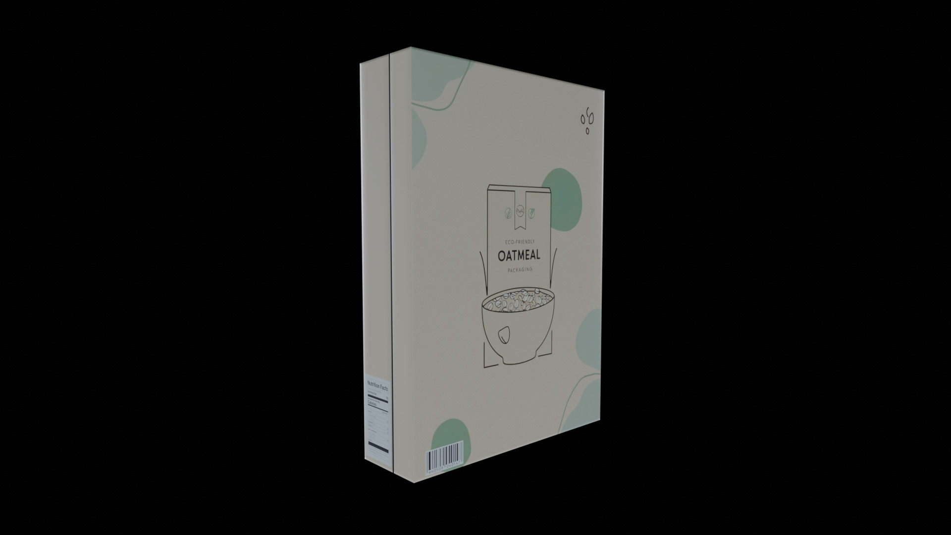 Dry breakfast and cereal-Instant Oatmeal-GAME READY PBR Low-poly 3D model_6