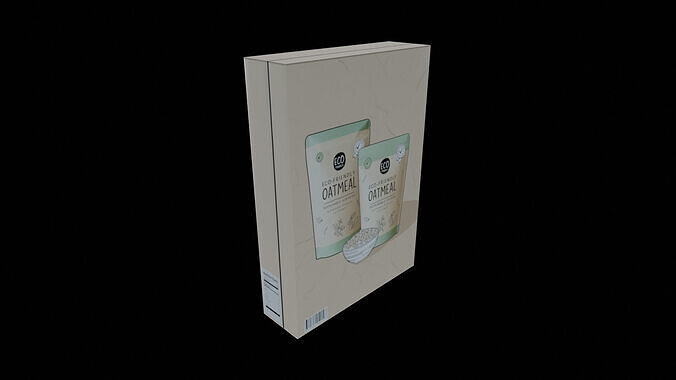 Dry breakfast and cereal-Instant Oatmeal-GAME READY PBR Low-poly 3D model