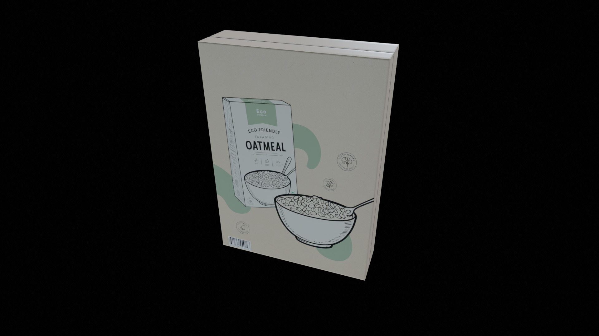 Dry breakfast and cereal-Instant Oatmeal-GAME READY PBR Low-poly 3D model_3