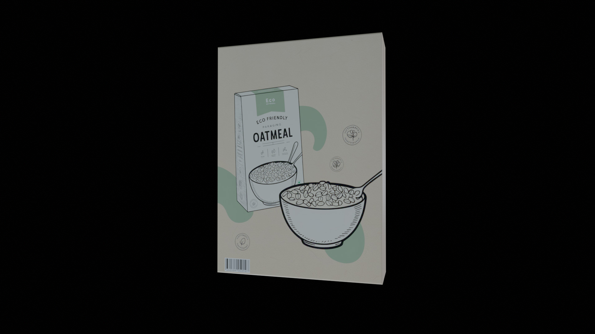Dry breakfast and cereal-Instant Oatmeal-GAME READY PBR Low-poly 3D model_7