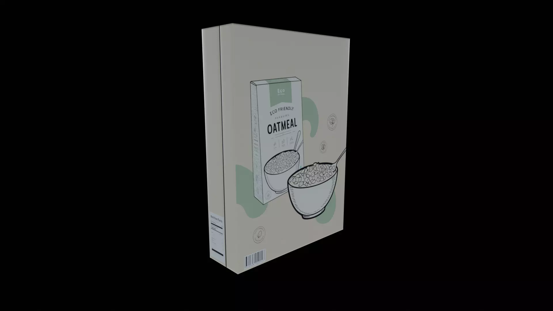 Dry breakfast and cereal-Instant Oatmeal-GAME READY PBR Low-poly 3D model_0