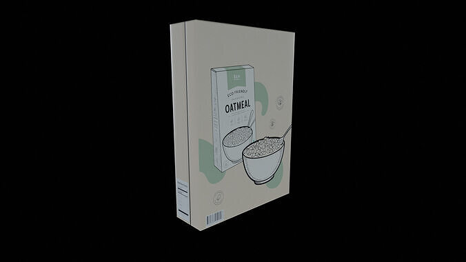 Dry breakfast and cereal-Instant Oatmeal-GAME READY PBR Low-poly 3D model