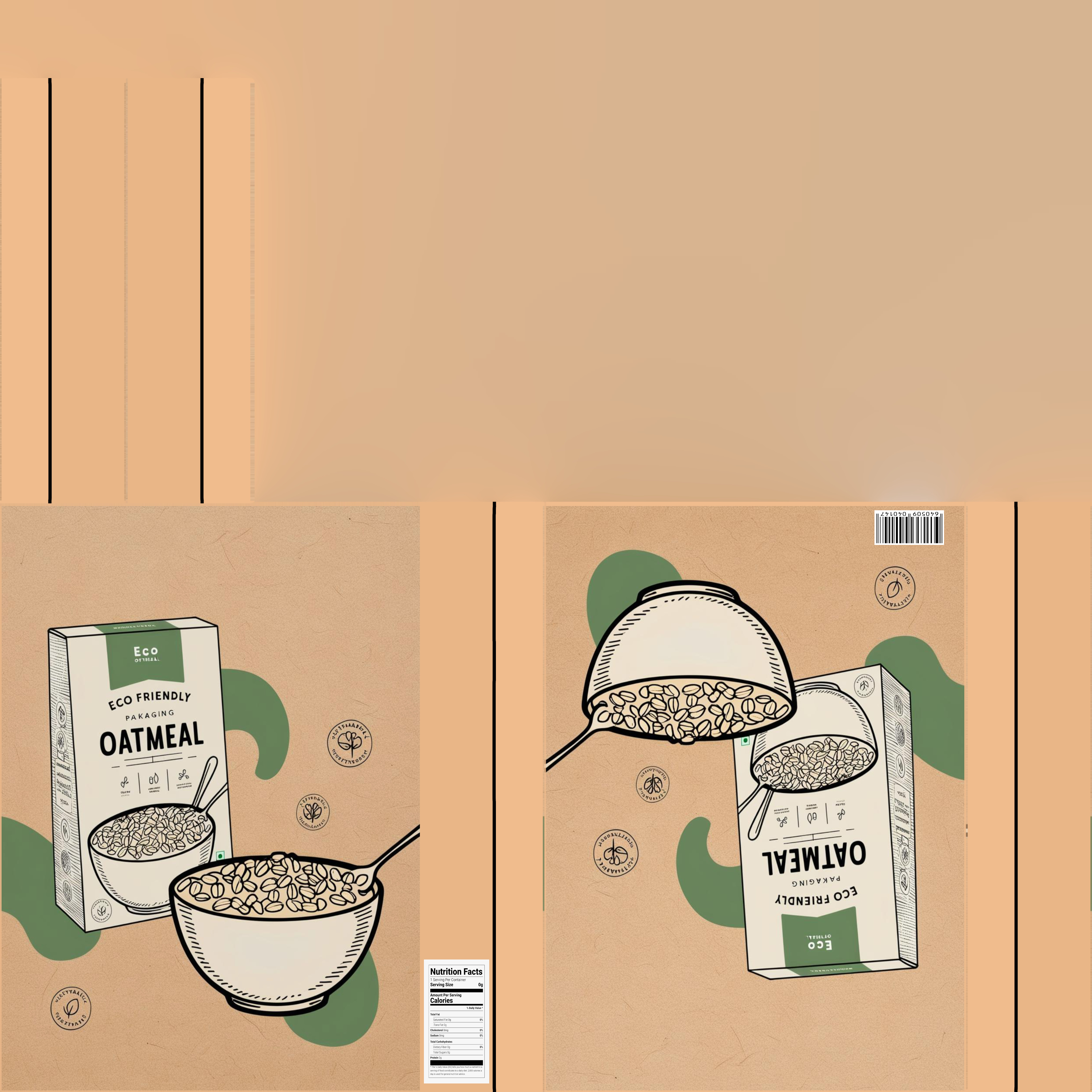 Dry breakfast and cereal-Instant Oatmeal-GAME READY PBR Low-poly 3D model_16
