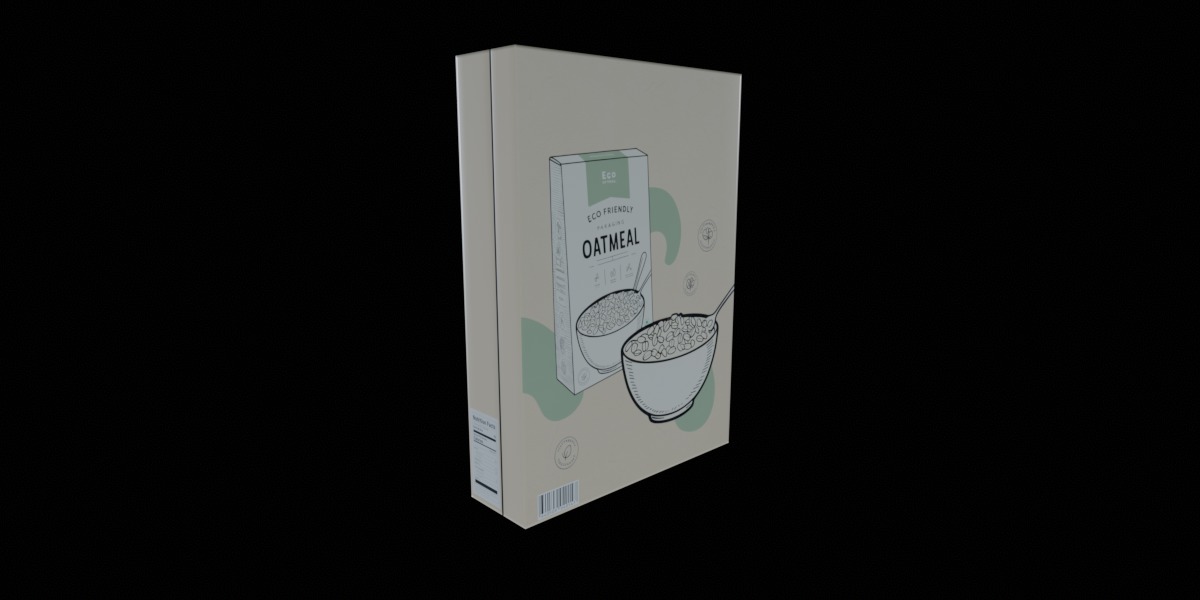 Dry breakfast and cereal-Instant Oatmeal-GAME READY PBR Low-poly 3D model_13