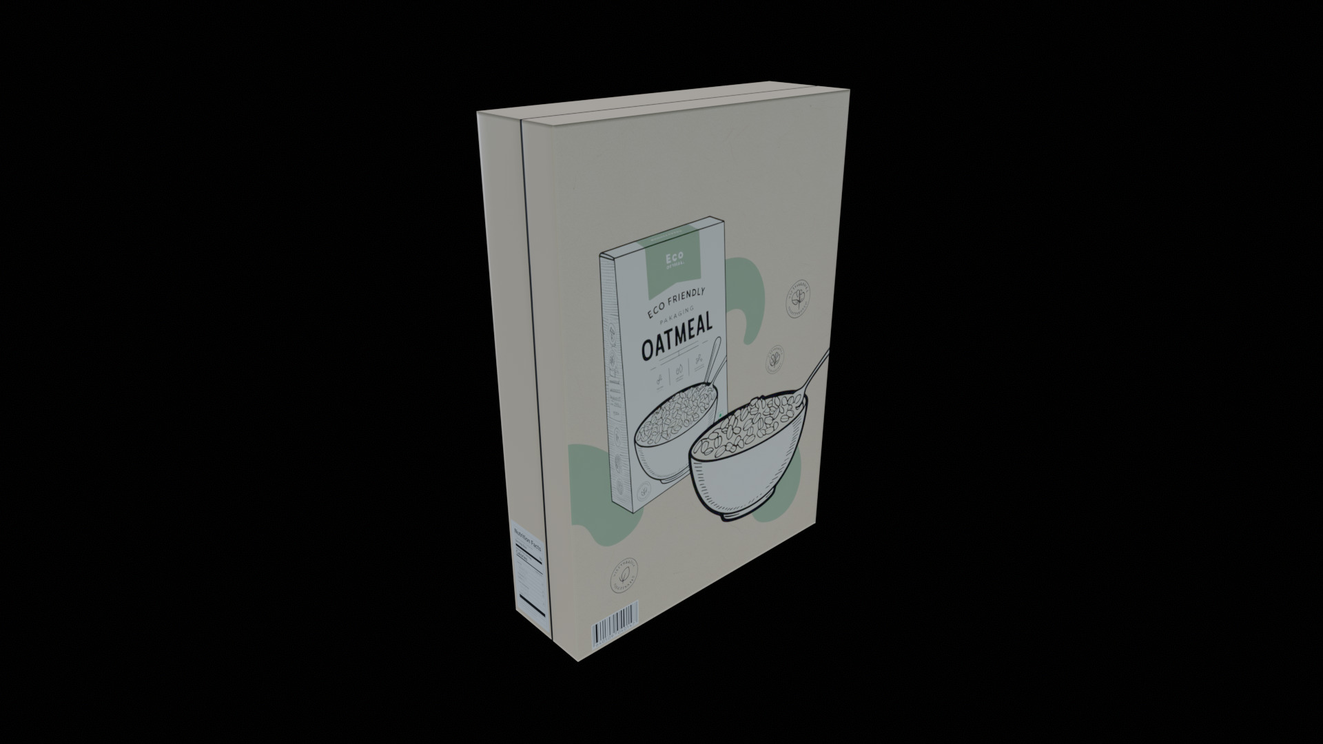 Dry breakfast and cereal-Instant Oatmeal-GAME READY PBR Low-poly 3D model_9
