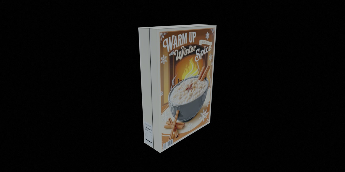 Dry breakfast and cereal-Instant Oatmeal-GAME READY PBR Low-poly 3D model_11