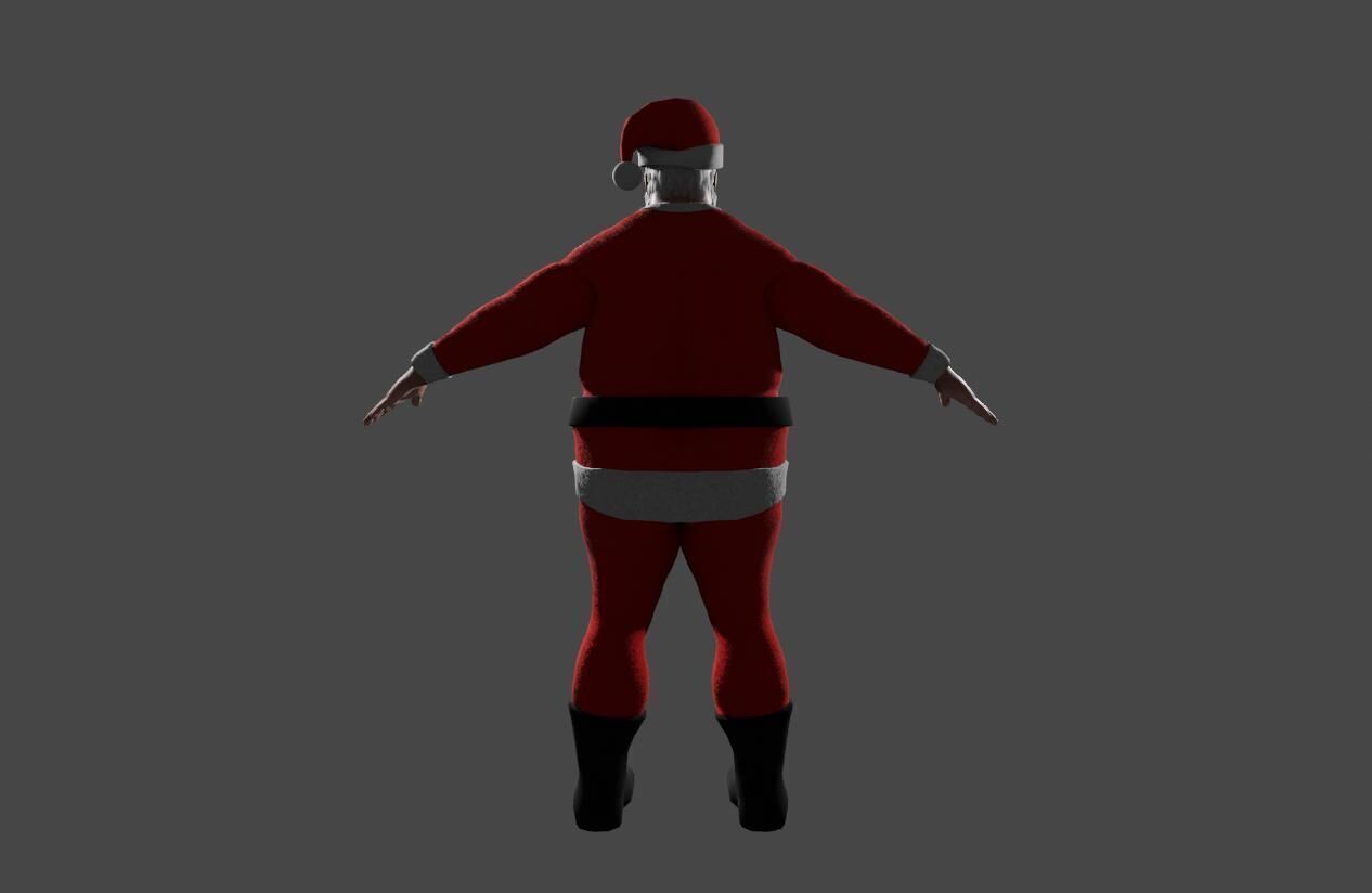 Santa Claus - Fat Man - Papai Noel Low-poly 3D model_13