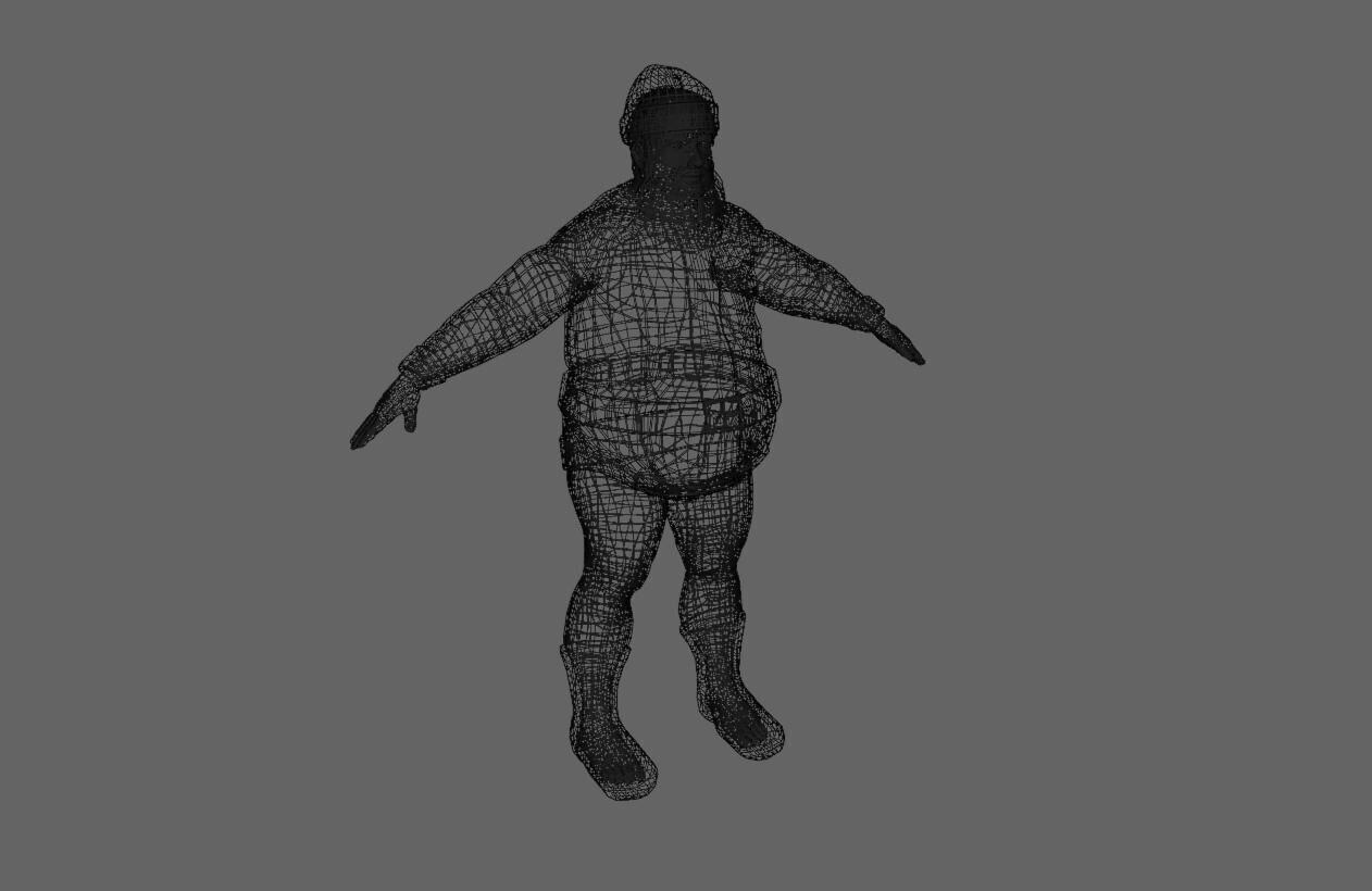 Santa Claus - Fat Man - Papai Noel Low-poly 3D model_30