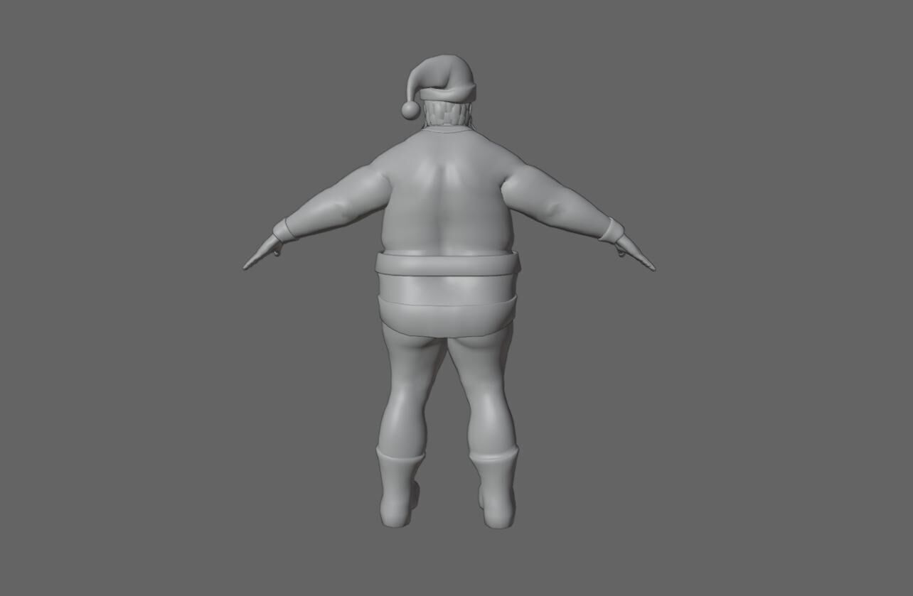 Santa Claus - Fat Man - Papai Noel Low-poly 3D model_26