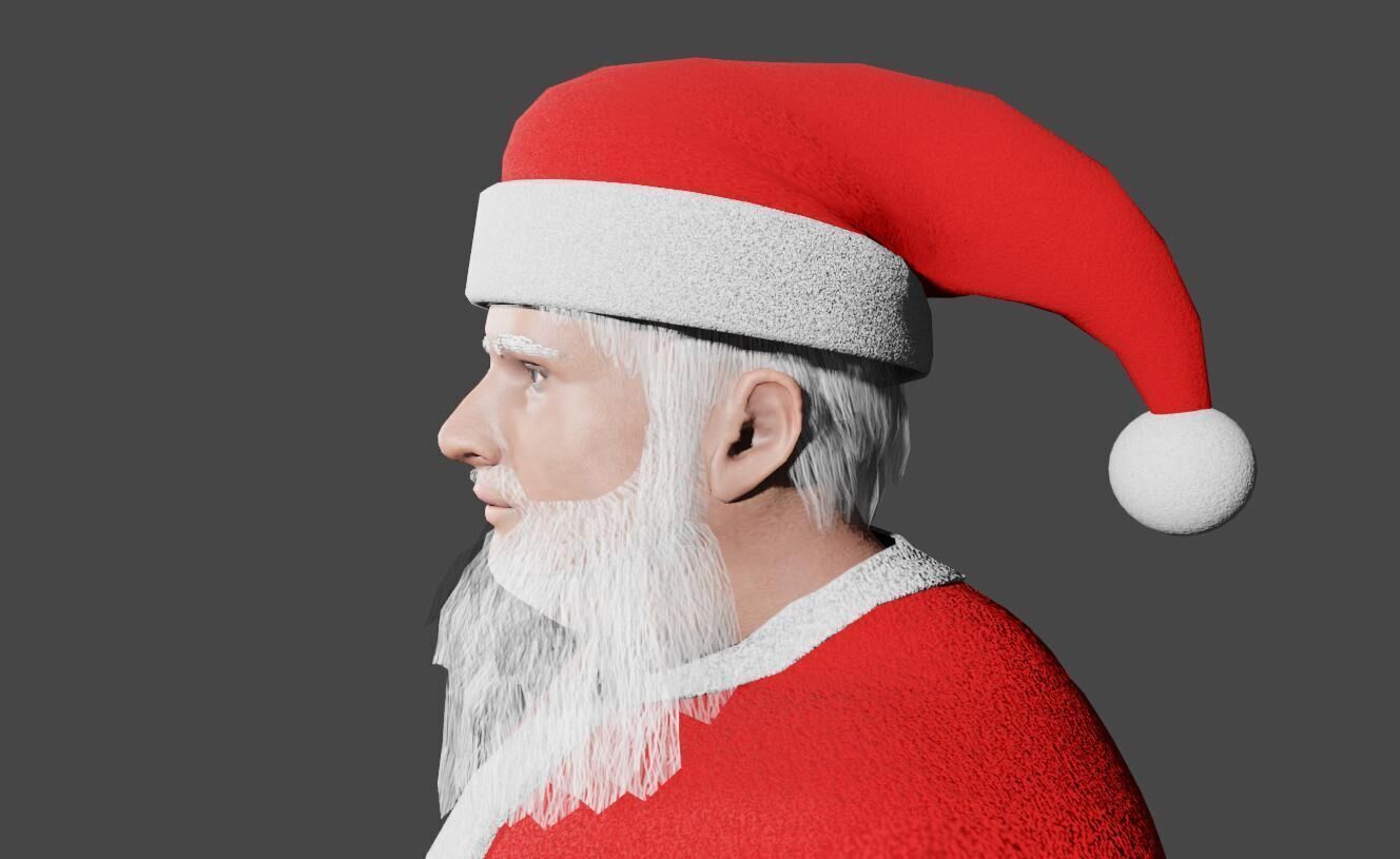 Santa Claus - Fat Man - Papai Noel Low-poly 3D model_17