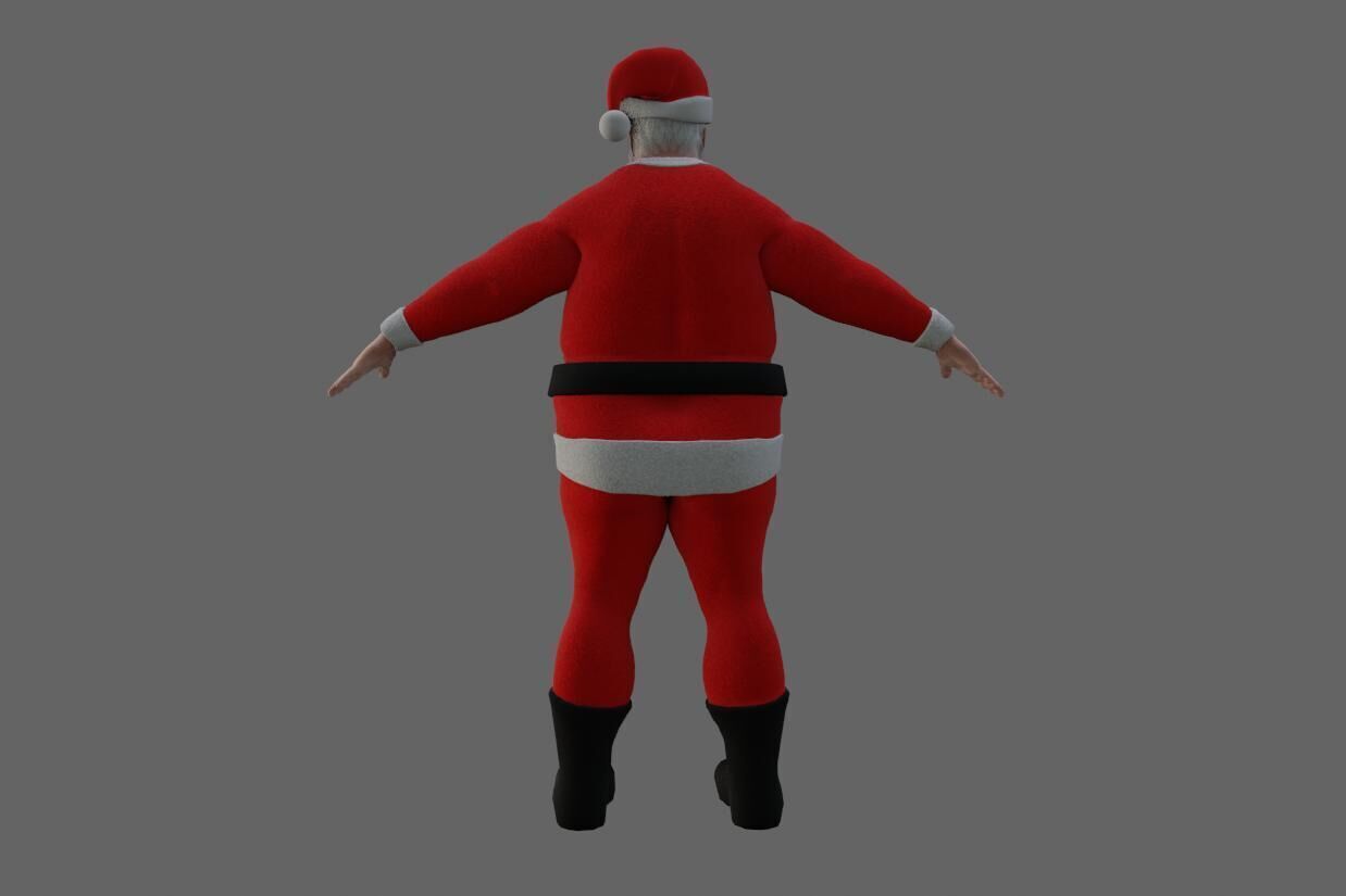 Santa Claus - Fat Man - Papai Noel Low-poly 3D model_19