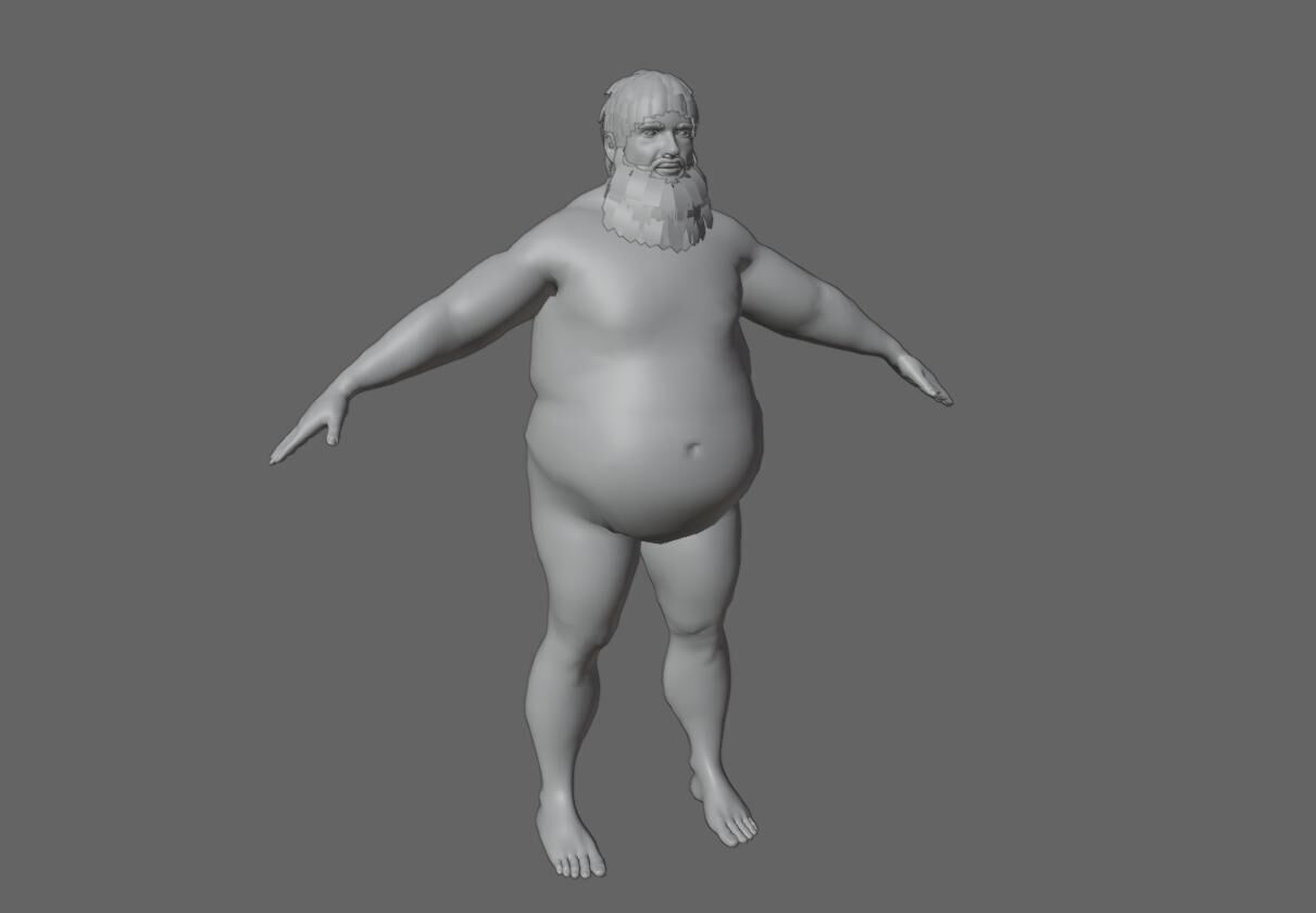 Santa Claus - Fat Man - Papai Noel Low-poly 3D model_23