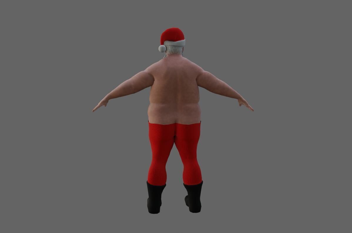 Santa Claus - Fat Man - Papai Noel Low-poly 3D model_22