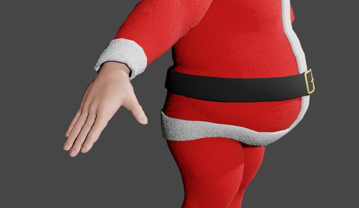 Santa Claus - Fat Man - Papai Noel Low-poly 3D model_16