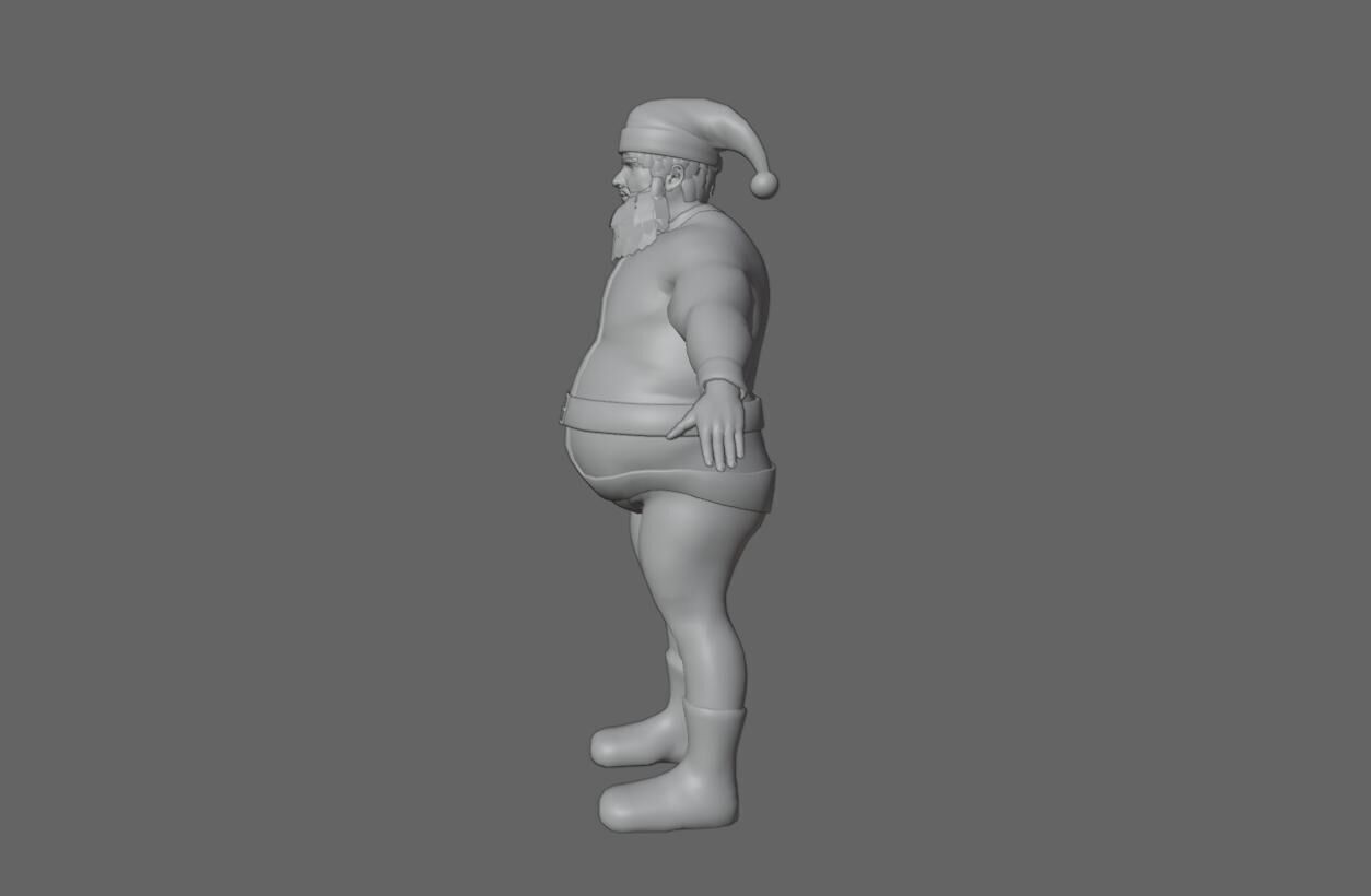 Santa Claus - Fat Man - Papai Noel Low-poly 3D model_27