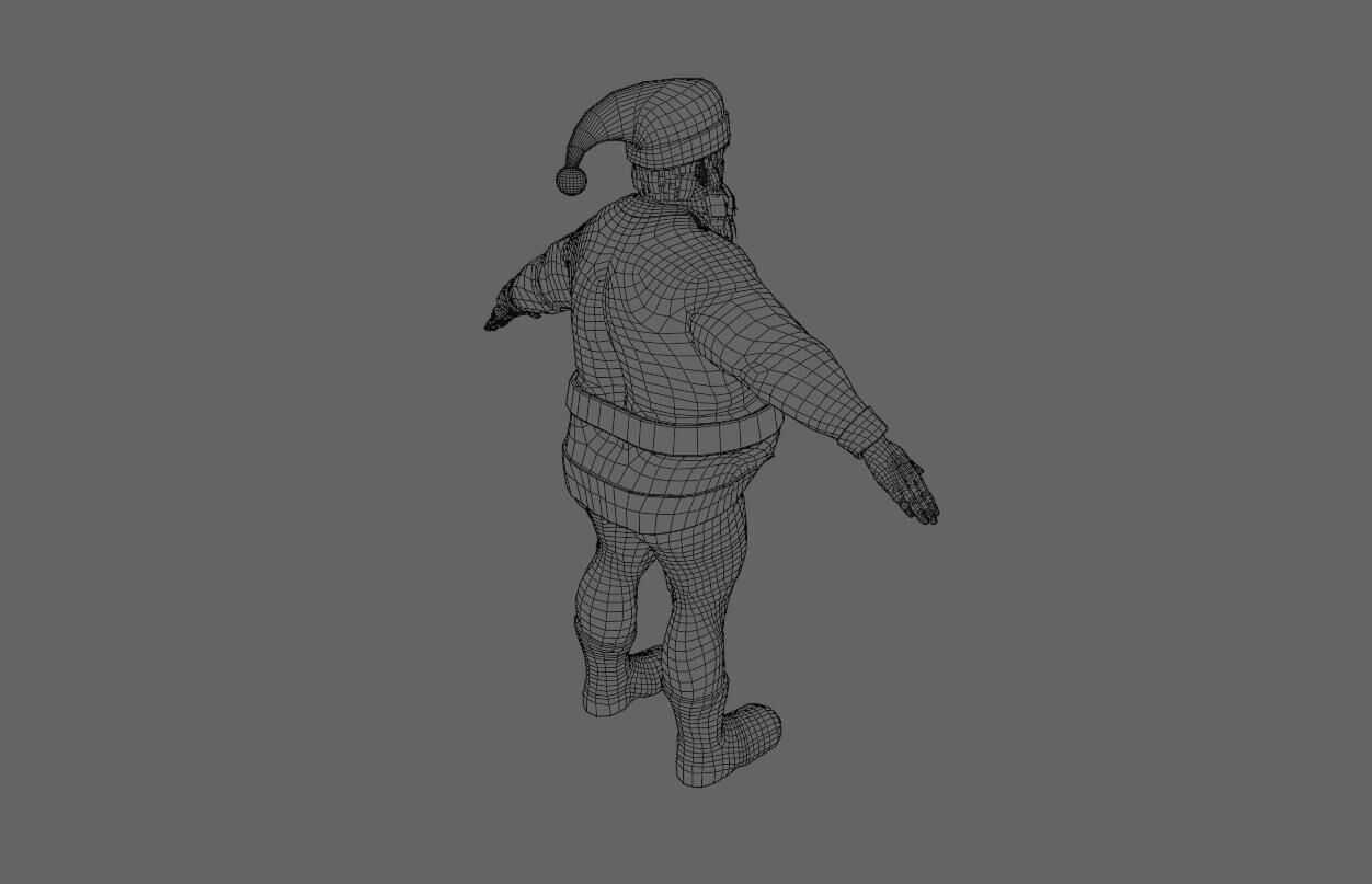 Santa Claus - Fat Man - Papai Noel Low-poly 3D model_29