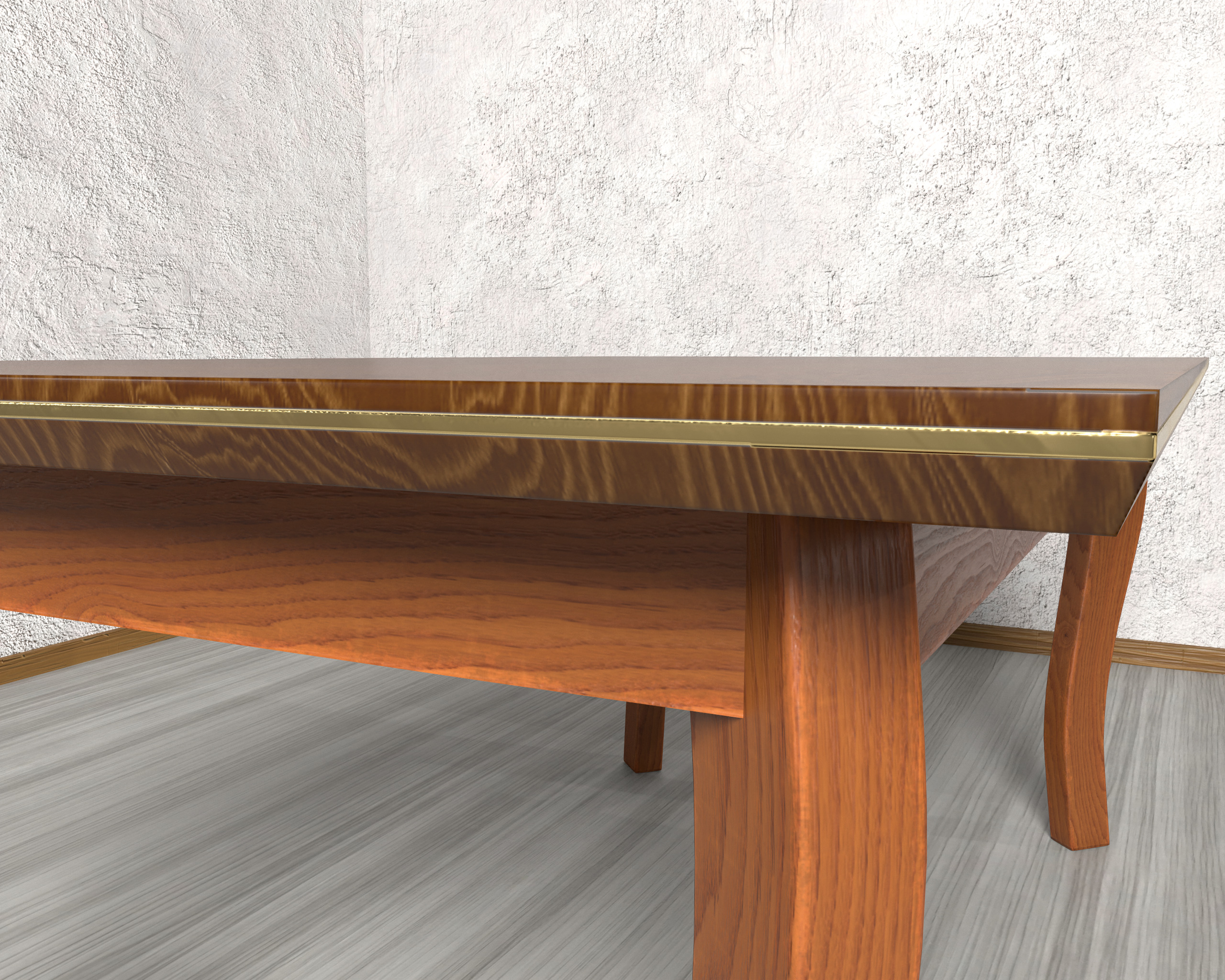 Table and chair Low-poly 3D model_5